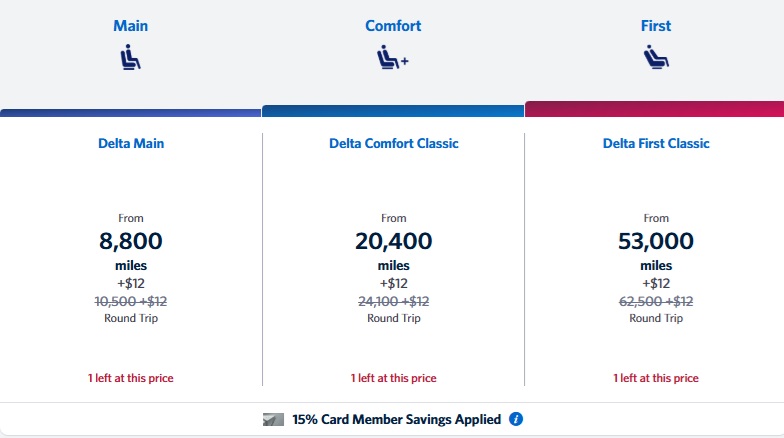 Delta SkyMiles Platinum 15% Off