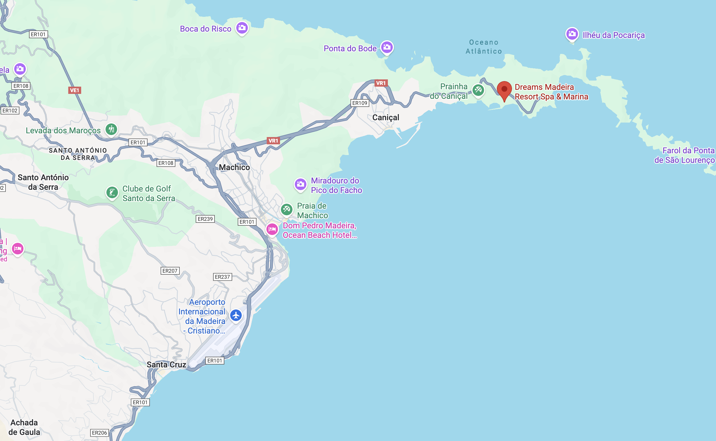 Dreams Madeira location
