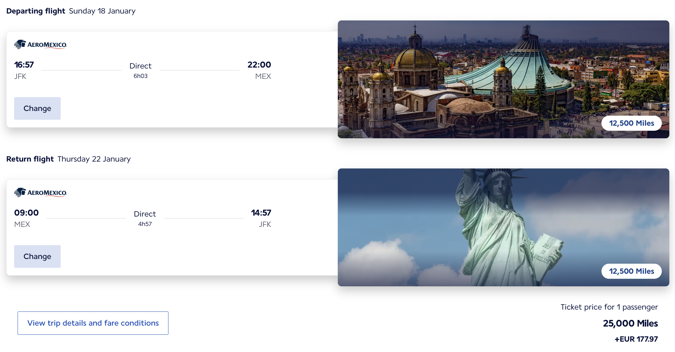 Flying Blue JFK MEX 25000 miles Flying Blue JFK MEX 25000 miles