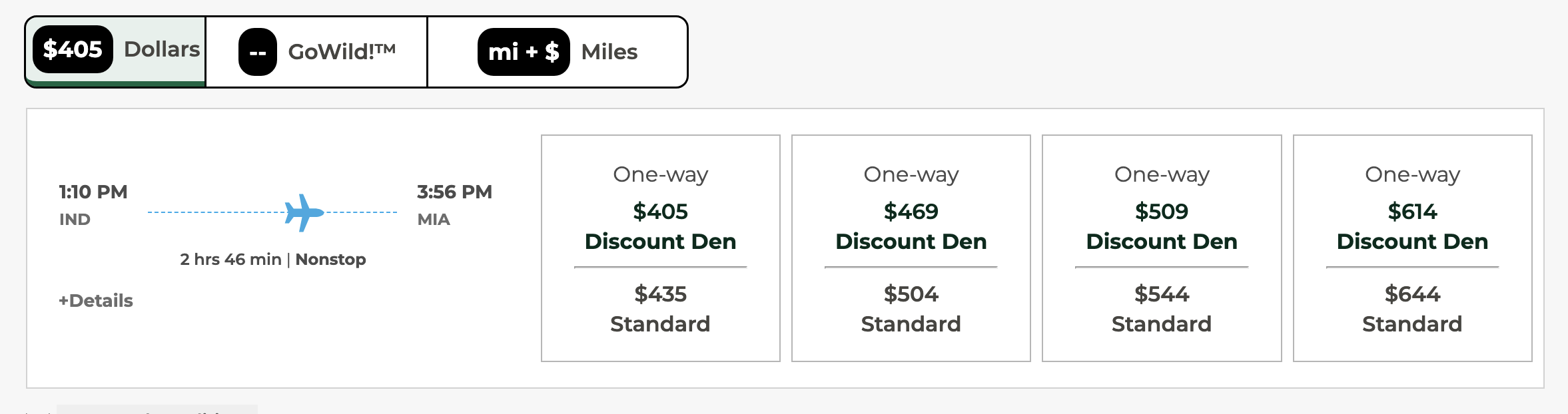 Frontier IND MIA Flight