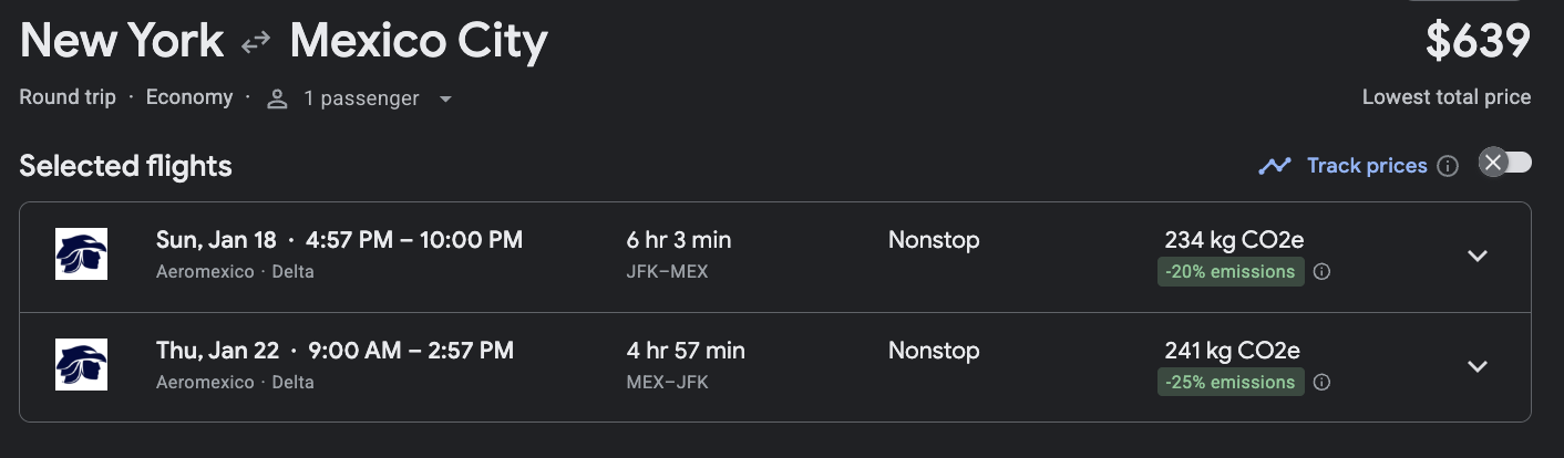 JFK MEX Google Flights 1 JFK MEX Google Flights 1
