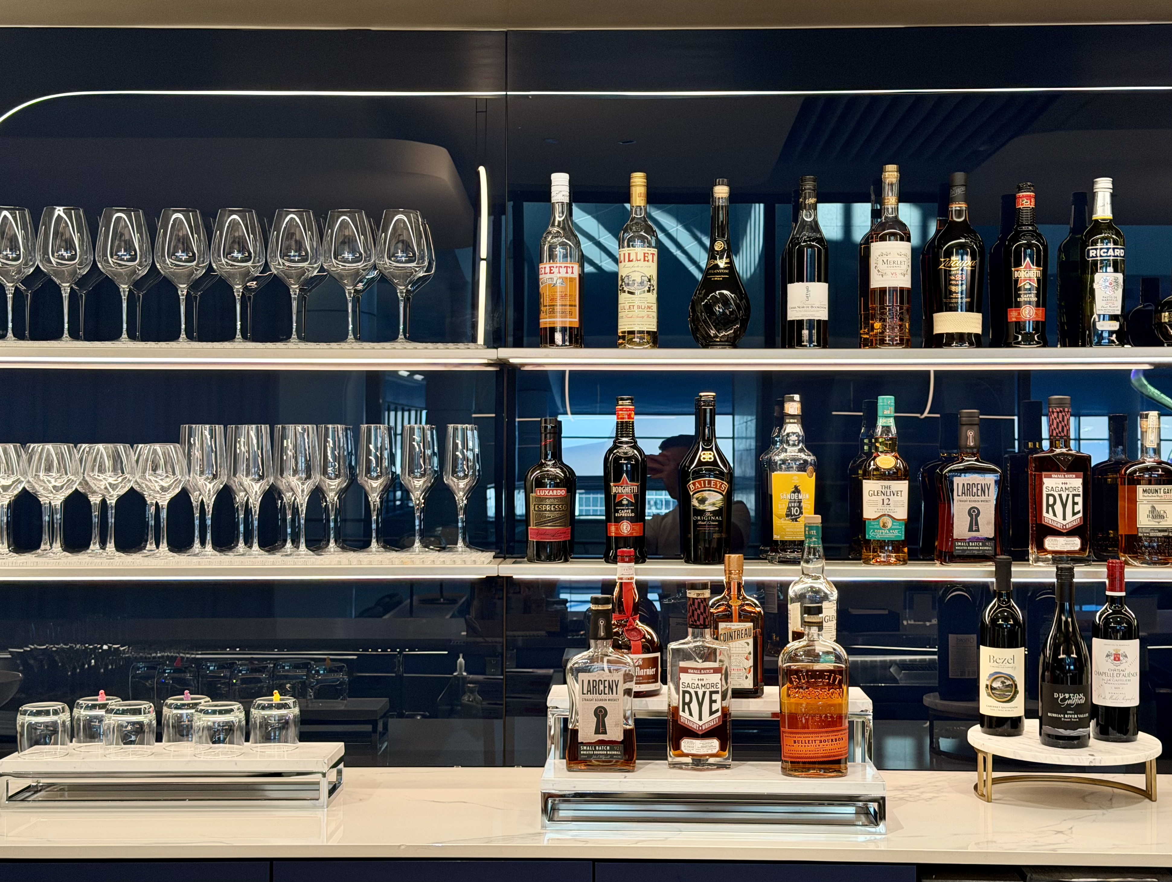LAX Air France Lounge bar back LAX Air France Lounge bar back