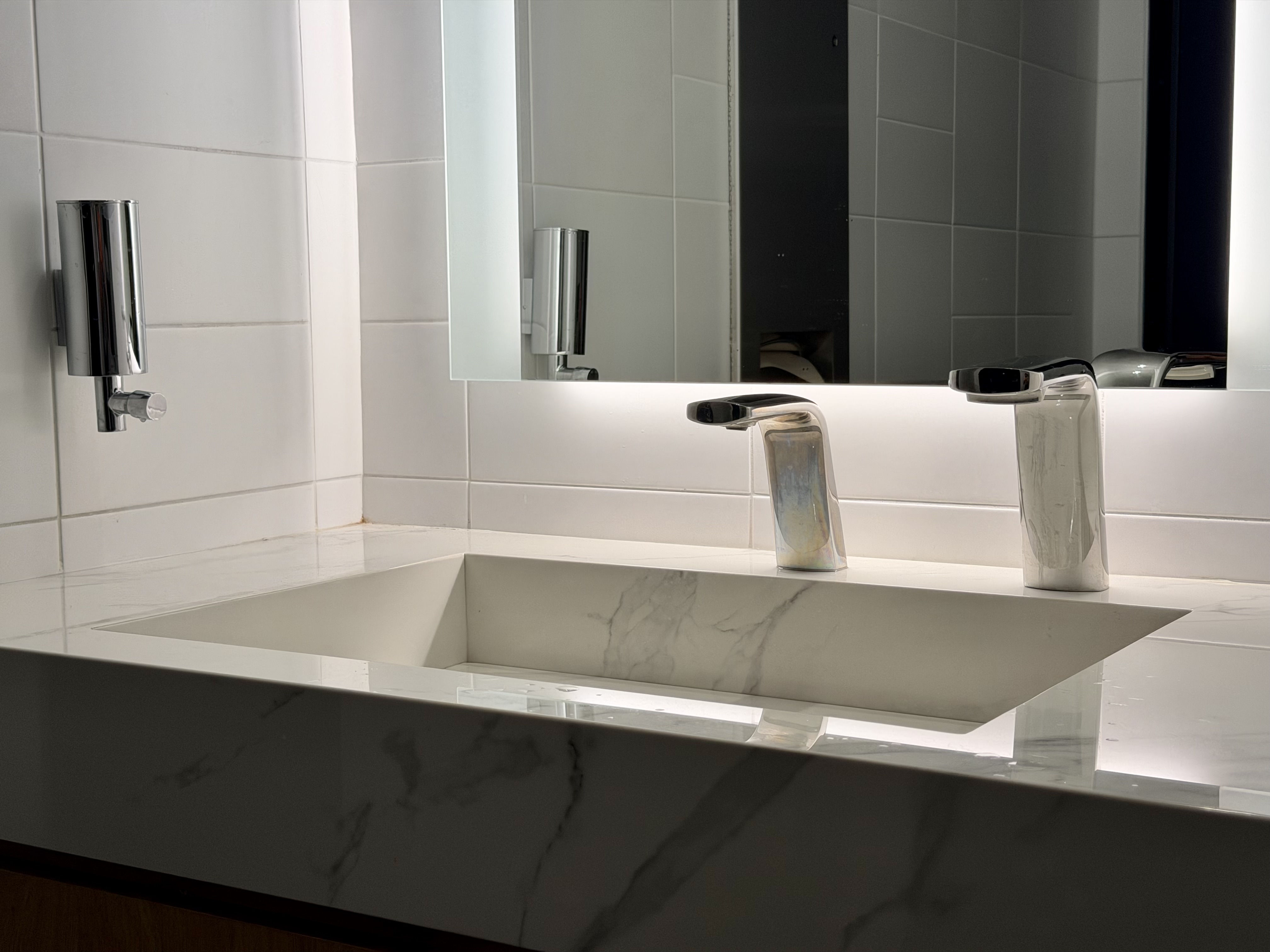 LAX Air France Lounge bathroom sink