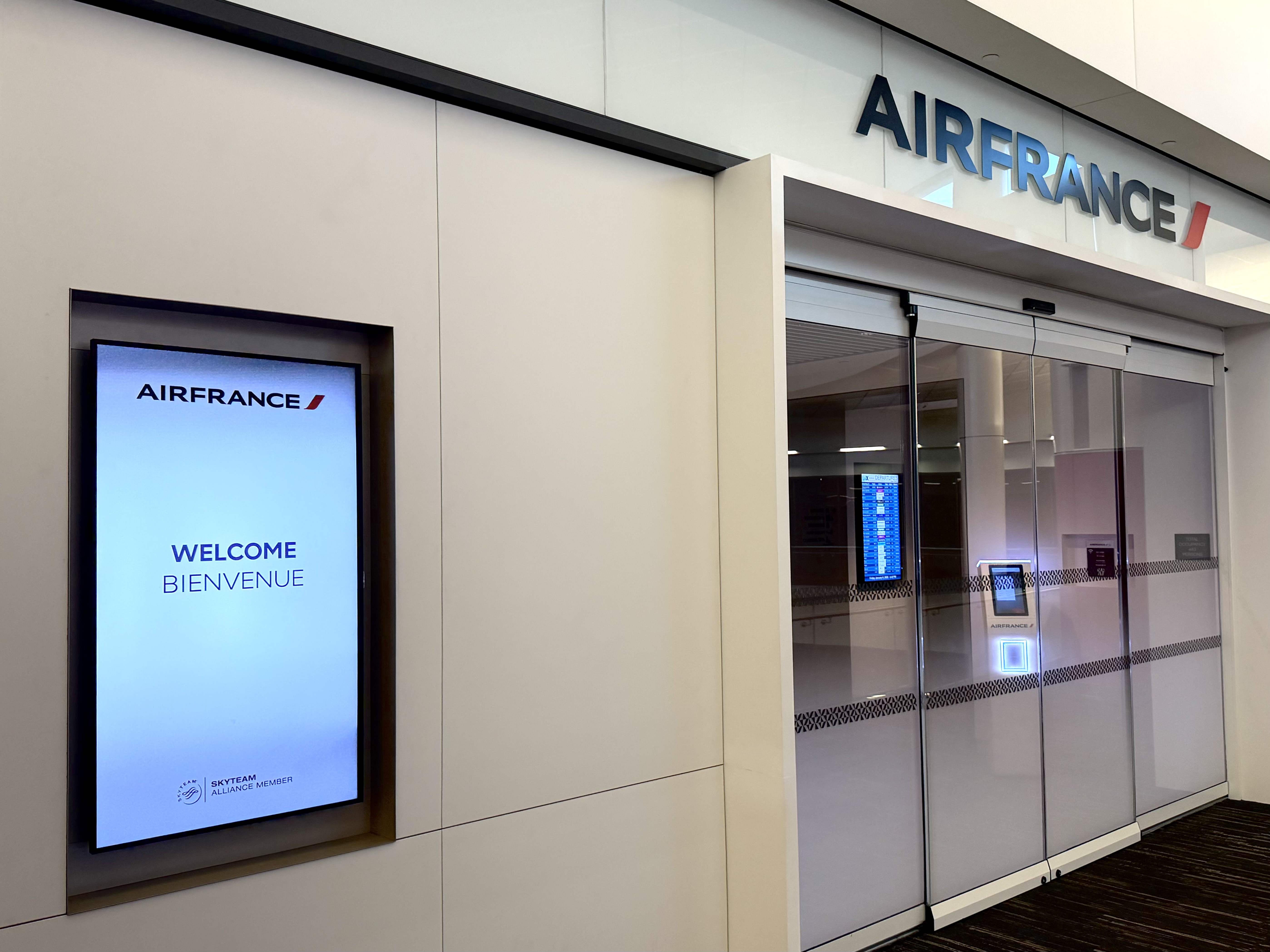 LAX Air France Lounge bienvenue LAX Air France Lounge bienvenue