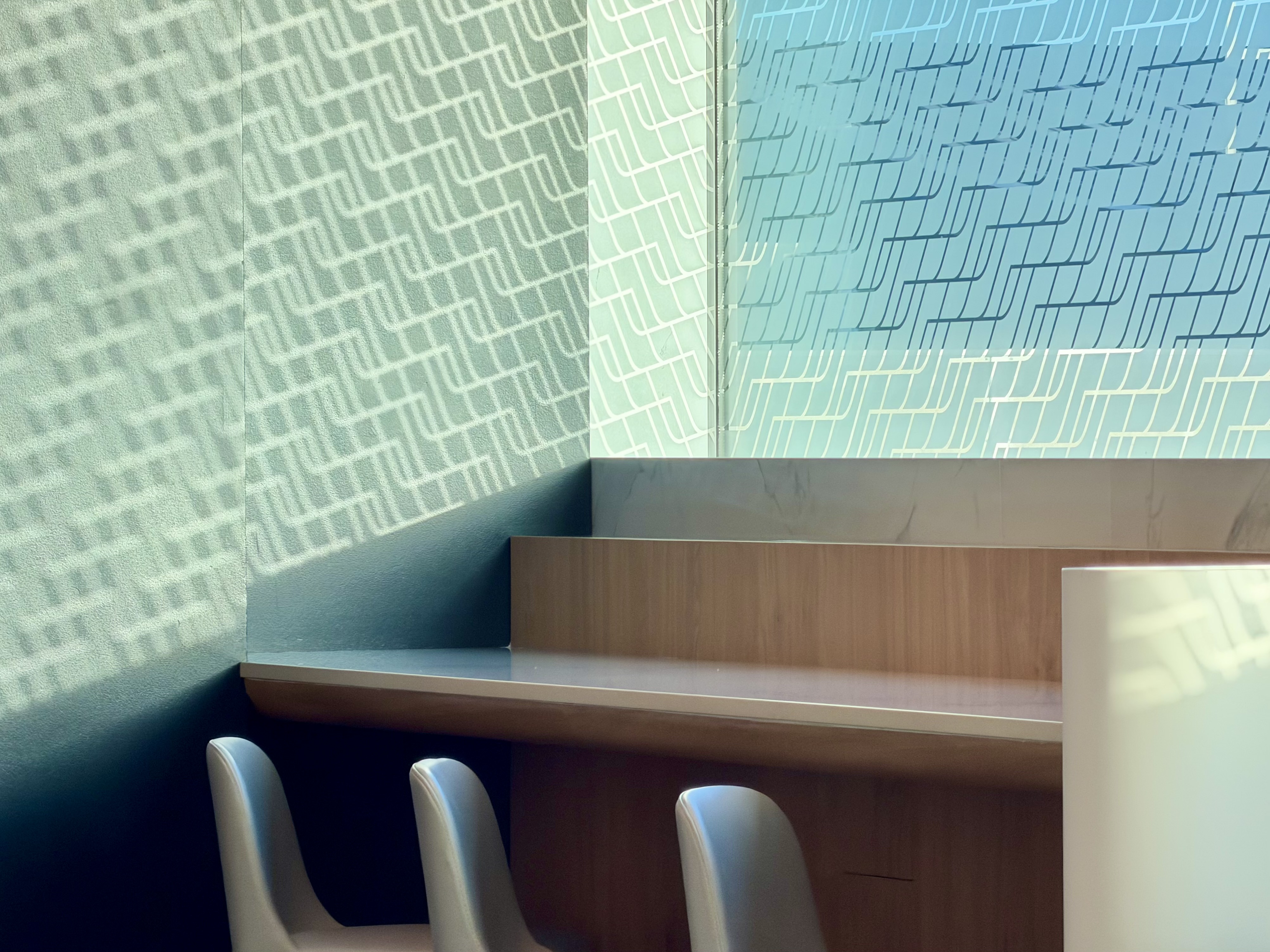 LAX Air France Lounge window pattern LAX Air France Lounge window pattern