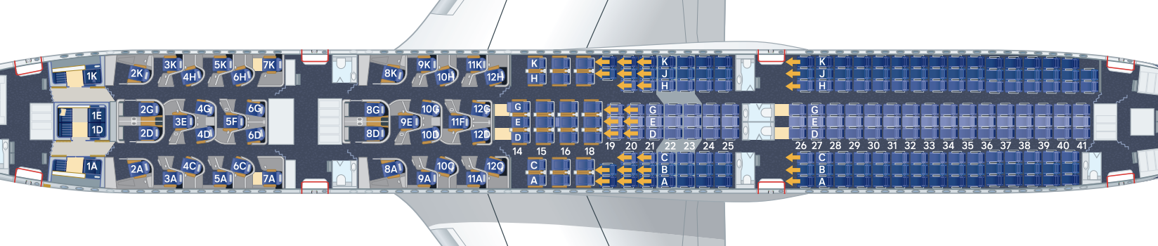 Lufthansa seat map A350 900 Layout 1