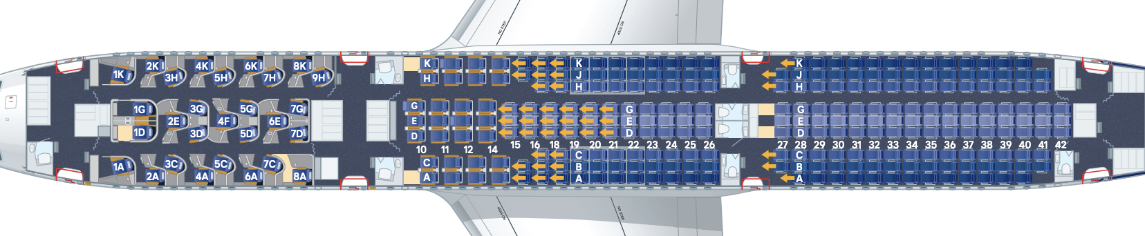 Lufthansa seat map B787 9 Allegris