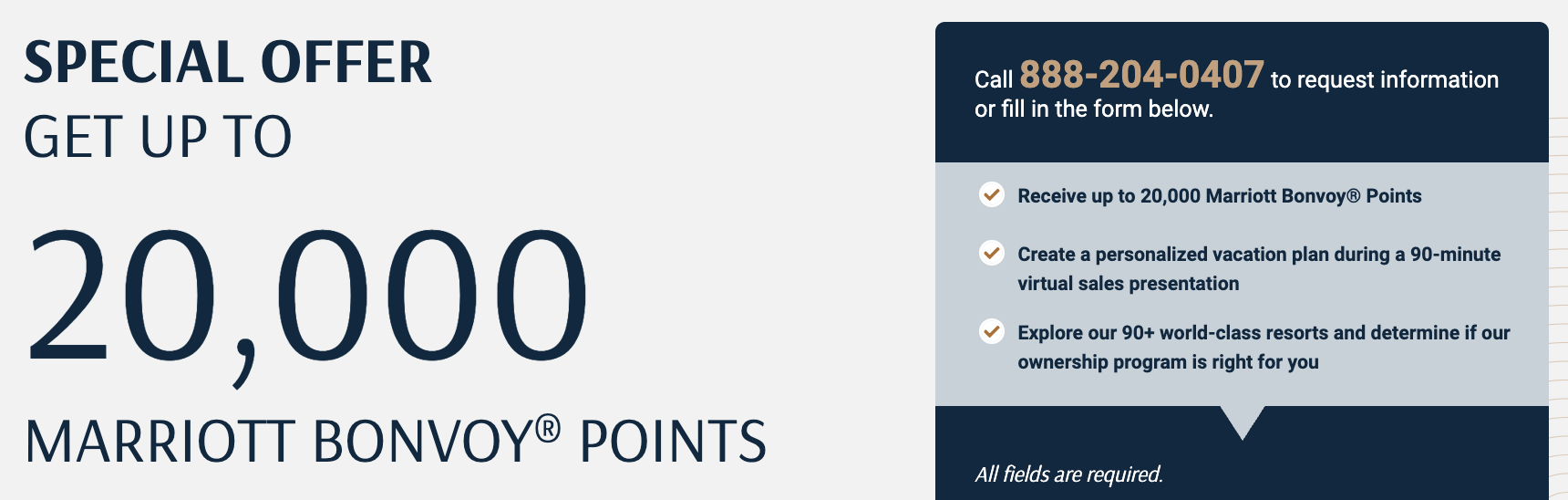 Marriott Vacation Club 20k offer January 2026