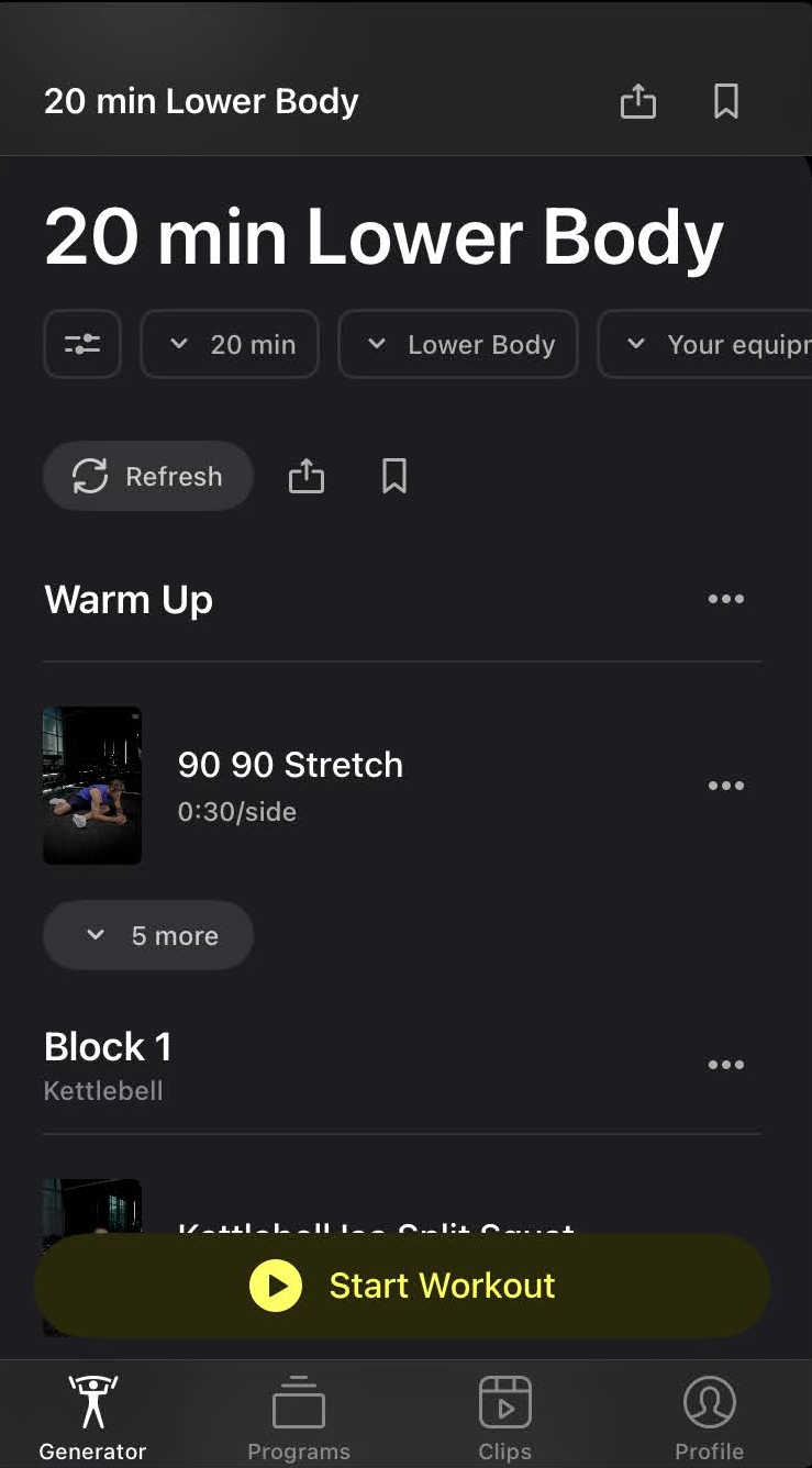 Peloton Strength workout generator Peloton Strength workout generator