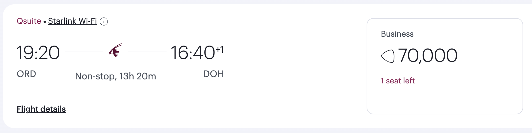 QSuites availability ORD DOH QSuites availability ORD DOH