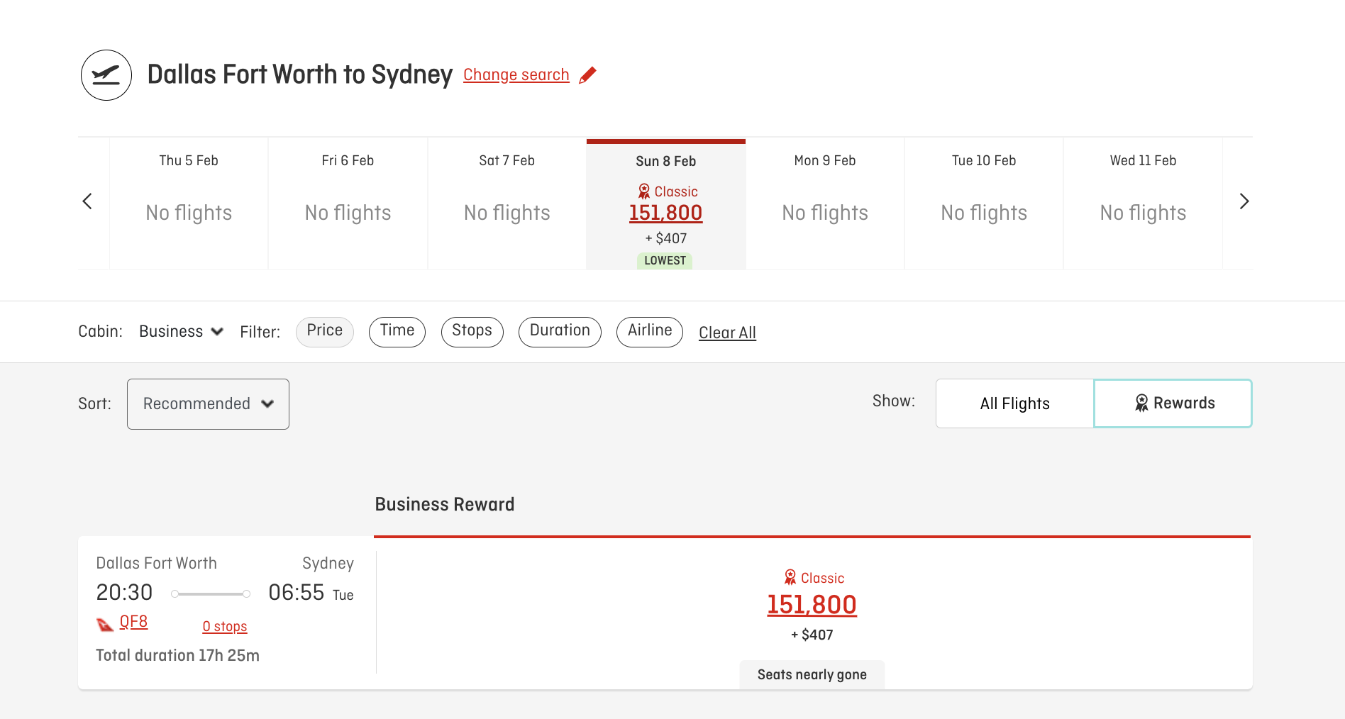 Qantas Redemption
