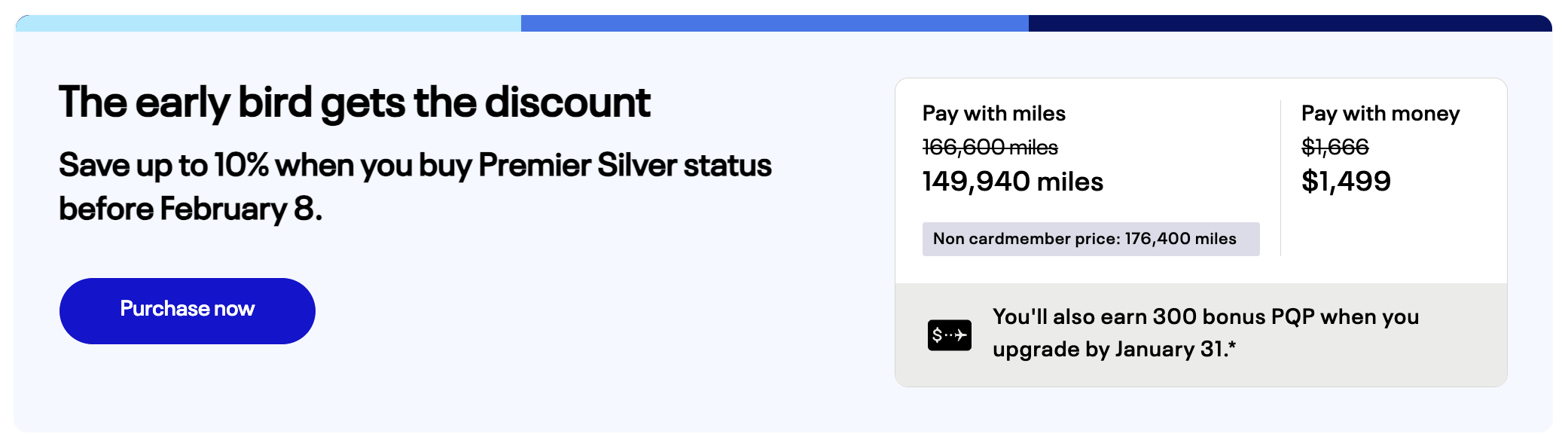 United buy up status Silver 2026