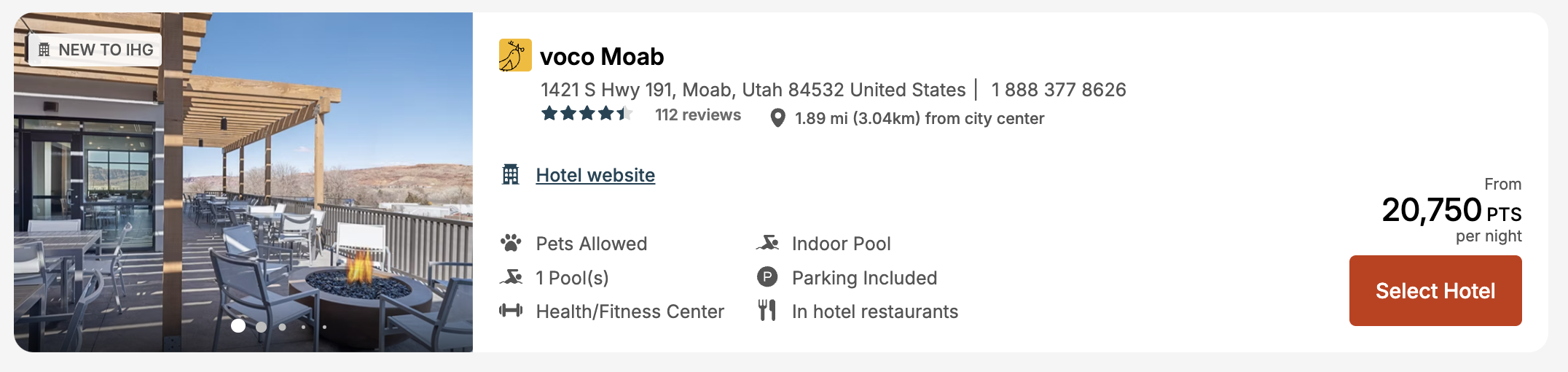voco Moab Points