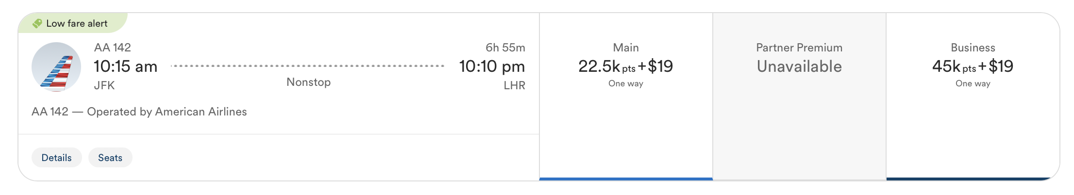 Alaska Atmos Rewards award ticket from JFK to London Alaska Atmos Rewards award ticket from JFK to London