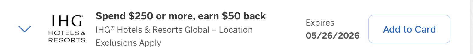 Amex Offer IHG
