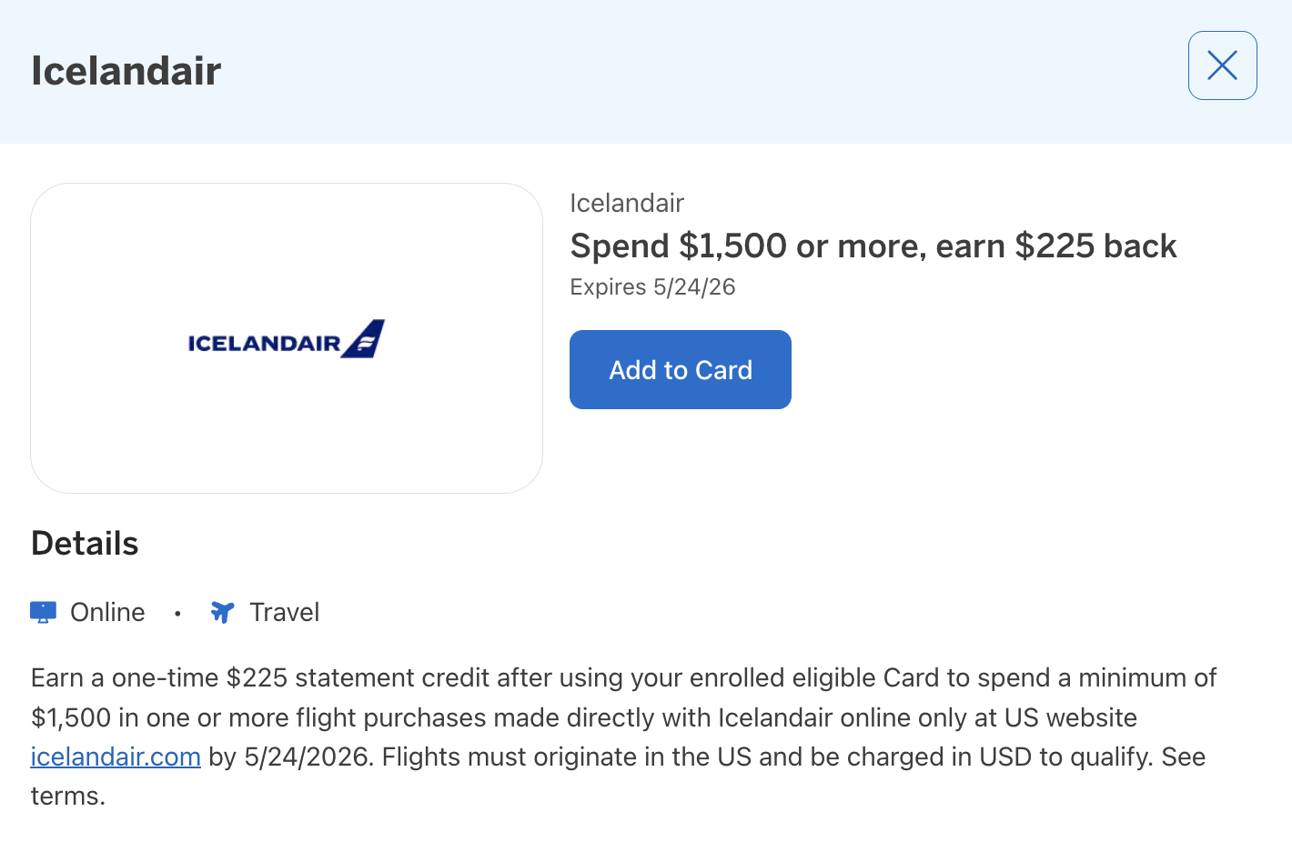 Amex Offer IcelandAir Amex Offer IcelandAir