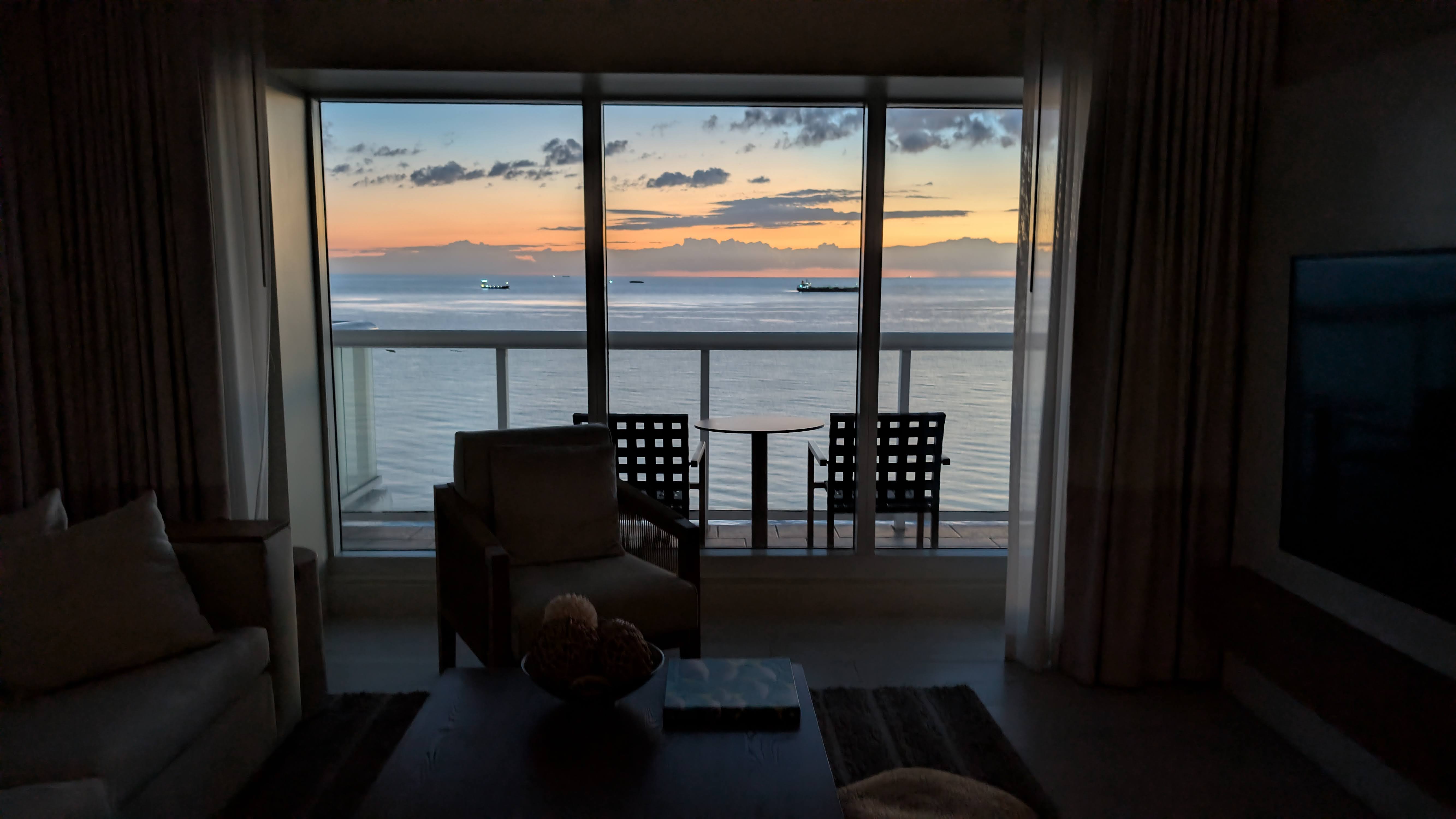 Beach House Fort Lauderdale sunrise view living room