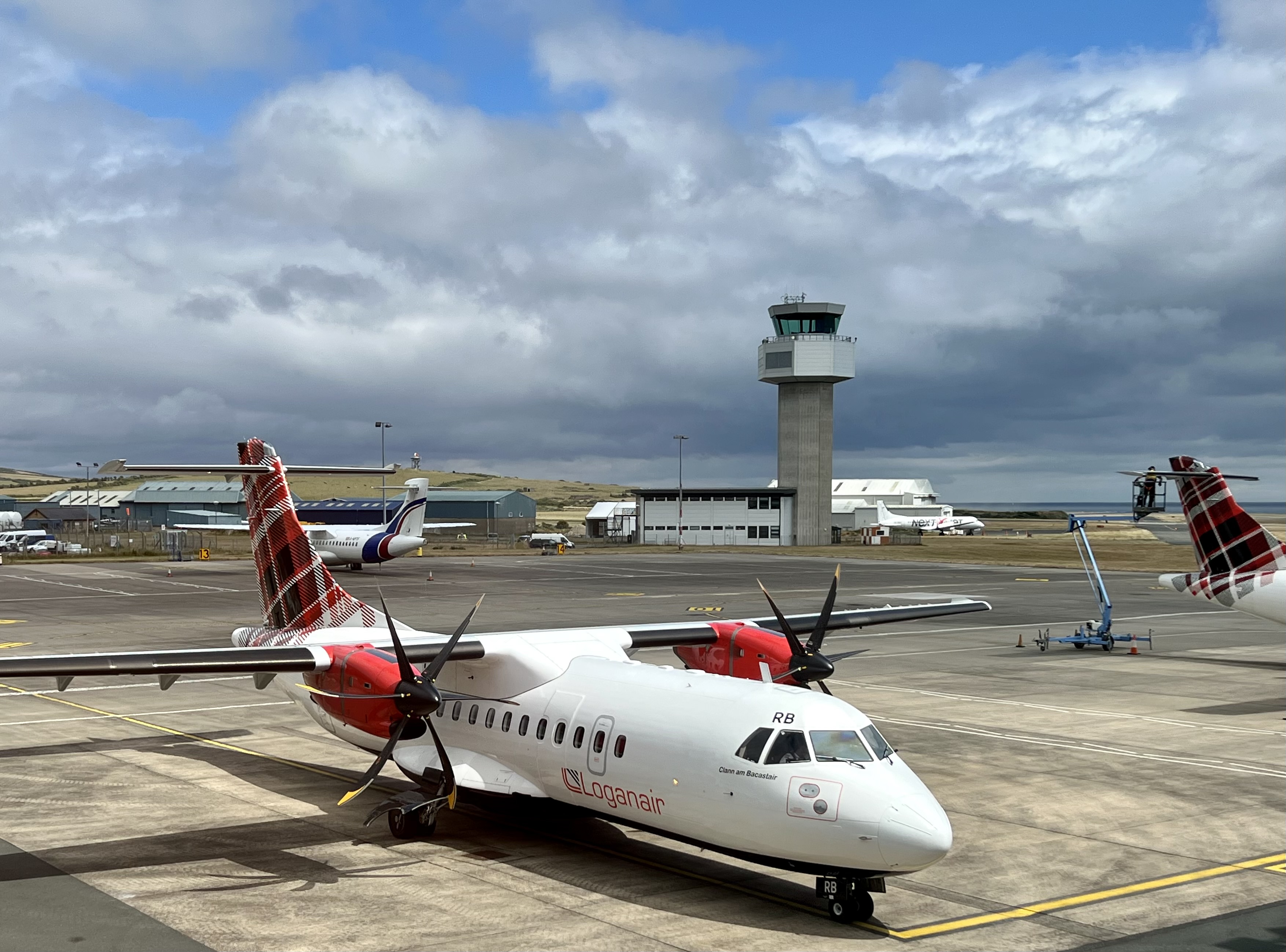 Loganair planes at Isle of Man Douglas Airport Loganair planes at Isle of Man Douglas Airport