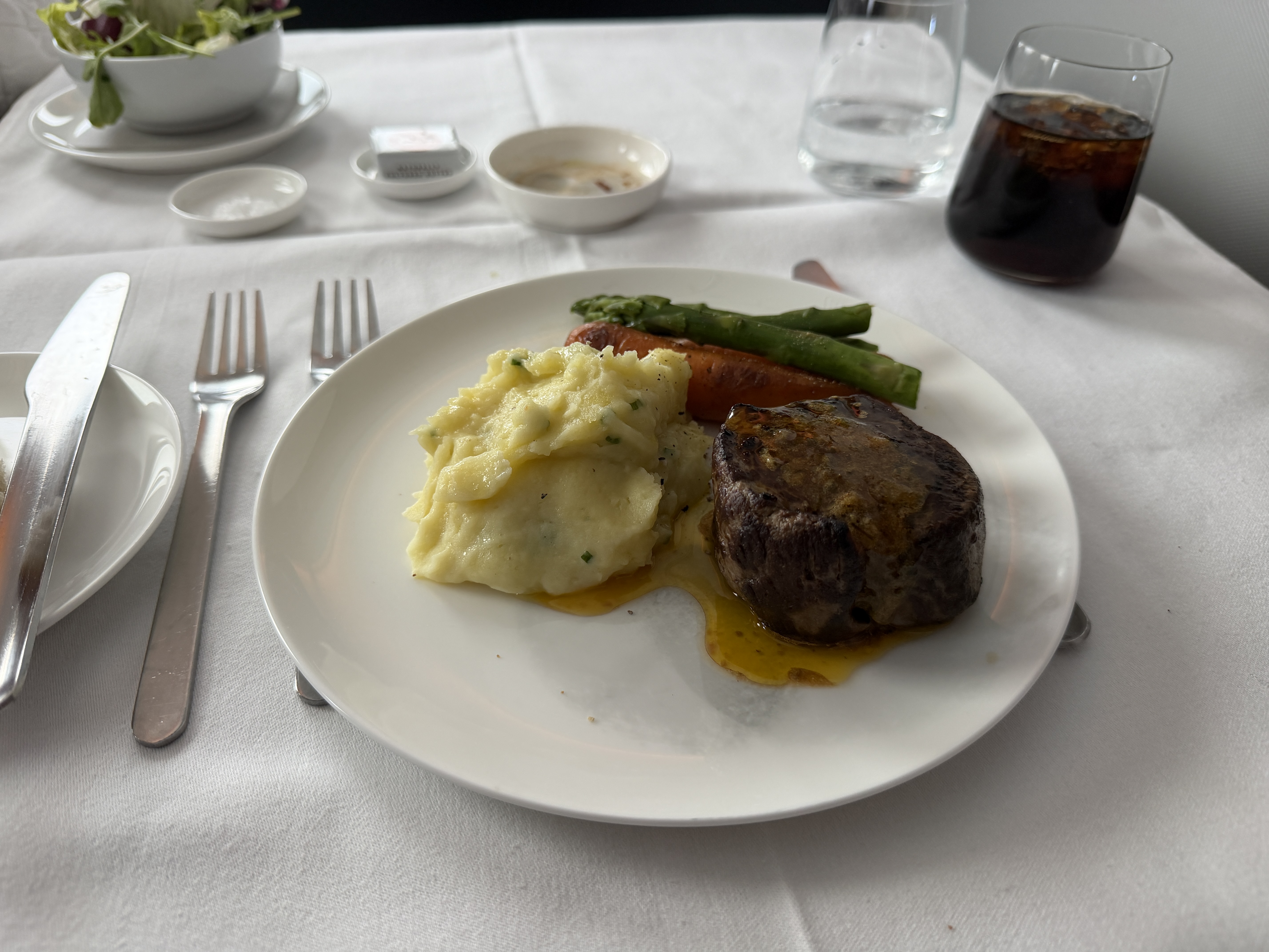 Qantas First Class Dinner Qantas First Class Dinner