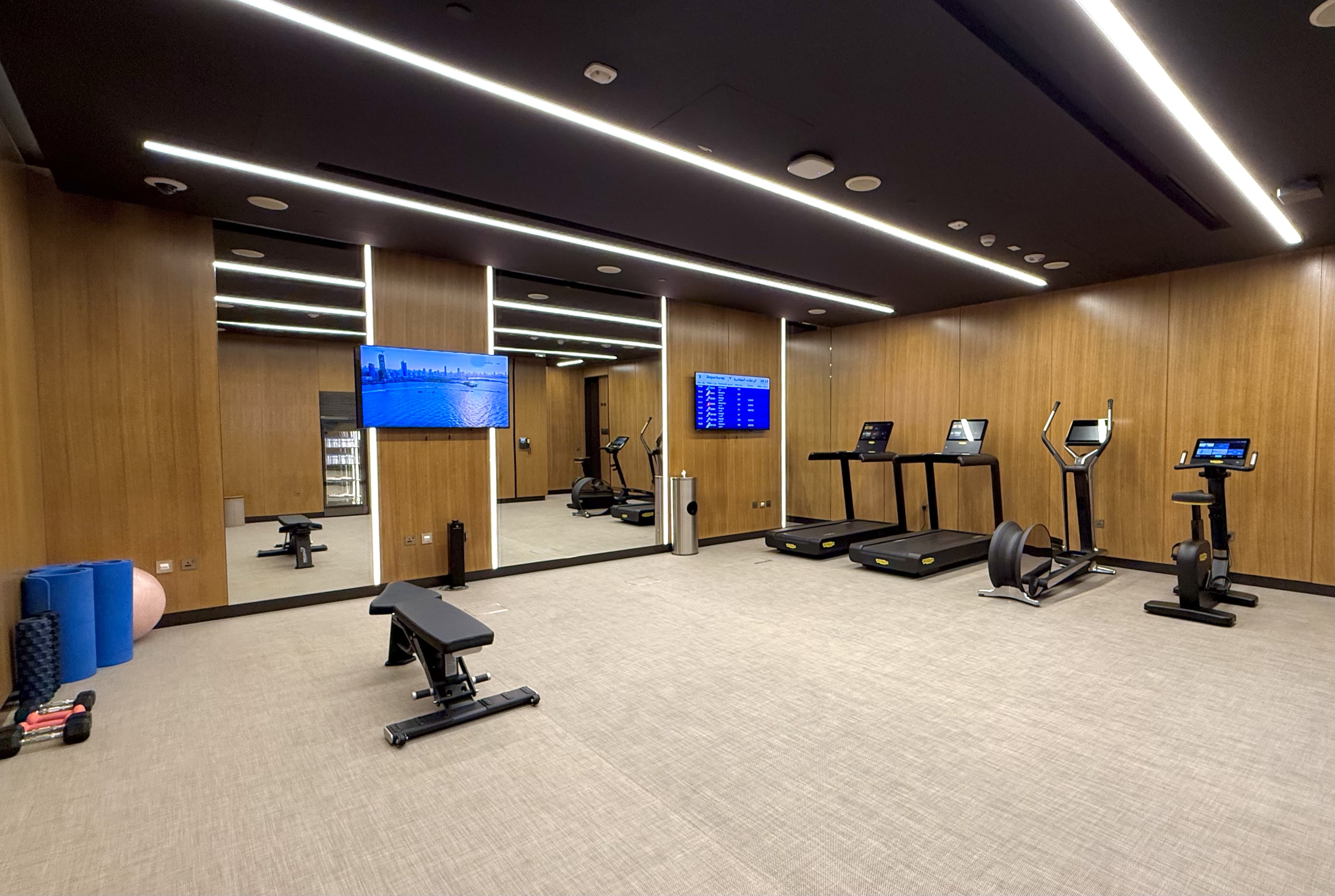 Qatar Airways Al Mourjan Lounge airport gym Qatar Airways Al Mourjan Lounge airport gym