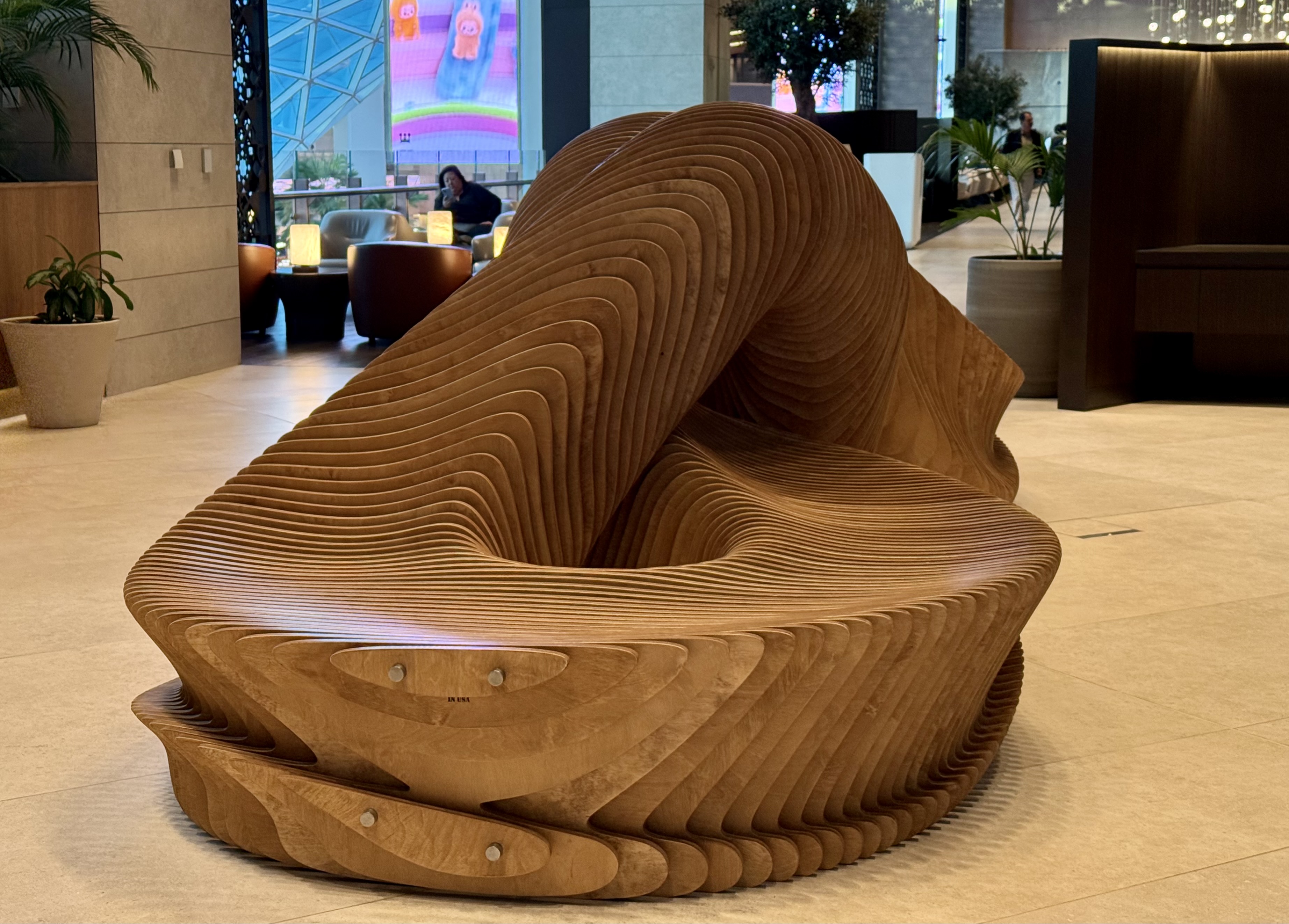 Qatar Airways Al Mourjan Lounge art