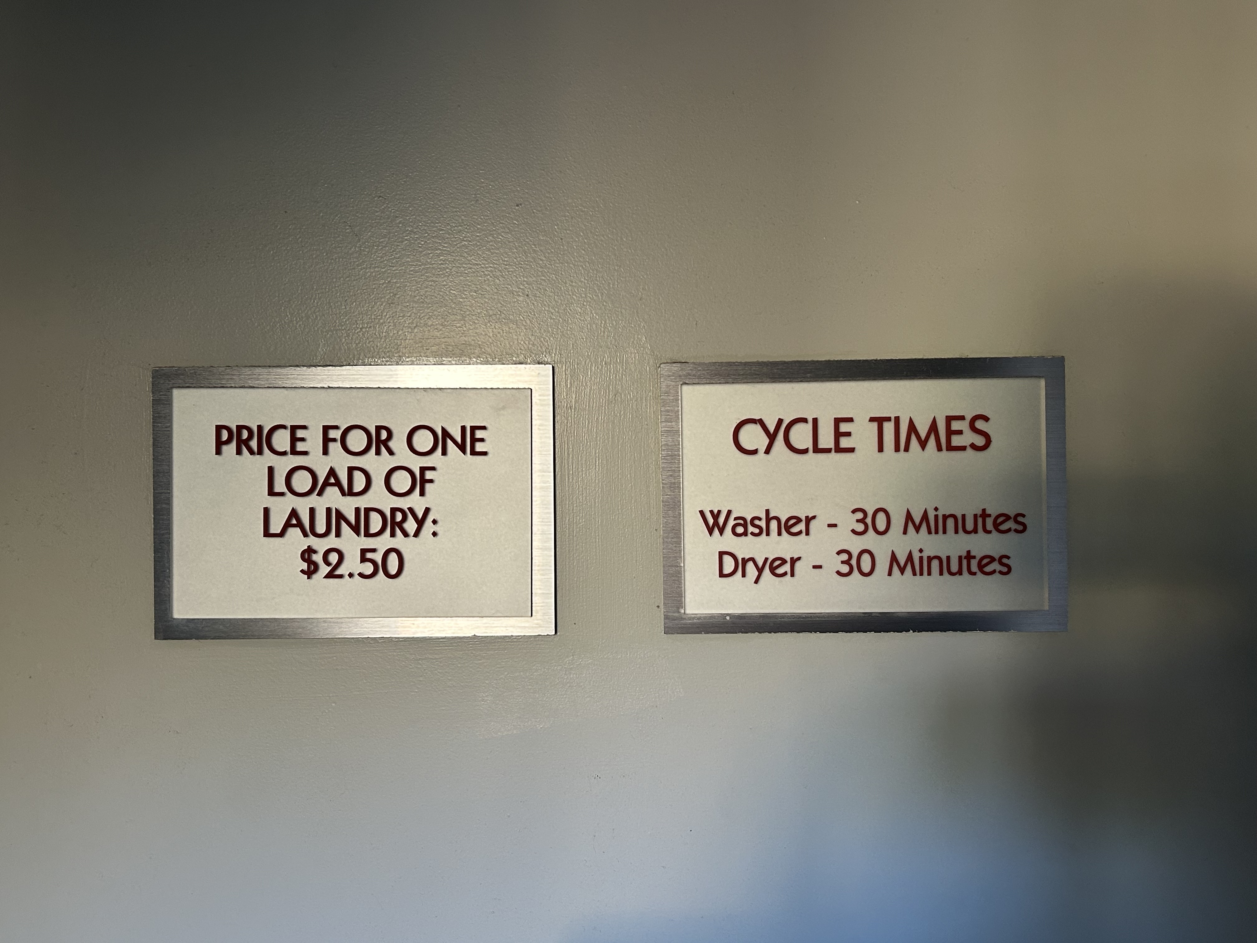 Renaissance Palm Springs laundry sign