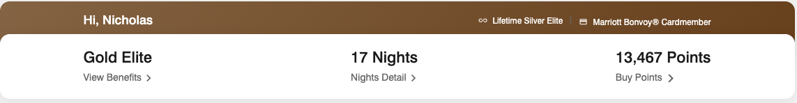 Marriott status tracker