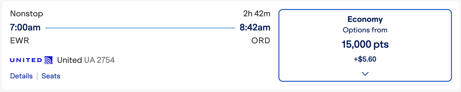 Screenshot 2026 02 26 at 6.40.40 PM United EWR - ORD Book with TrueBlue