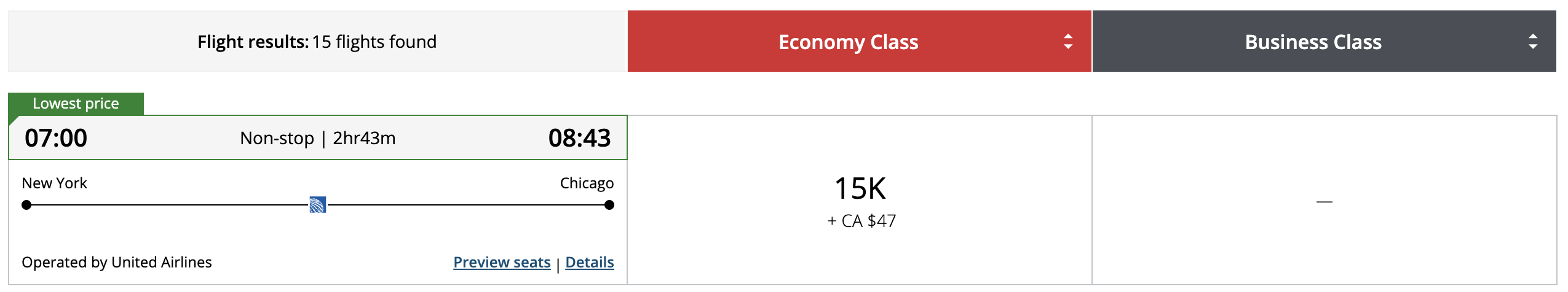 Screenshot 2026 02 26 at 8.01.19 PM United EWR-ORD Aeroplan pricing
