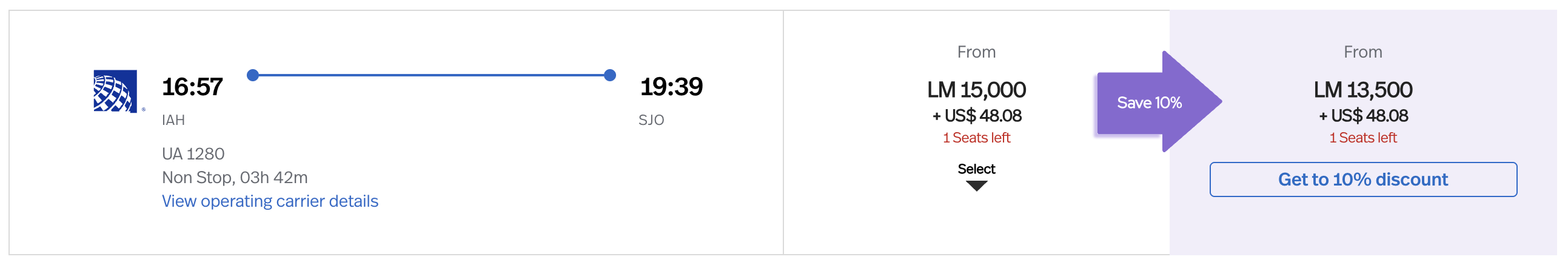 Screenshot 2026 02 26 at 8.11.24 PM United IAH SJO Lifemiles pricing