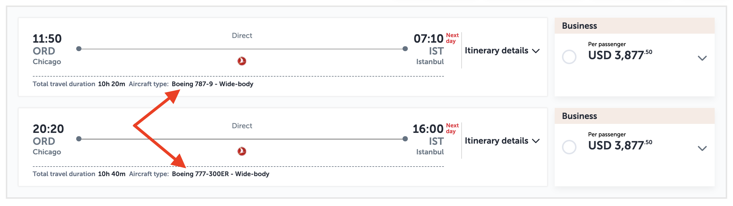 Turkish Airlines flight results plane type Turkish Airlines flight results plane type