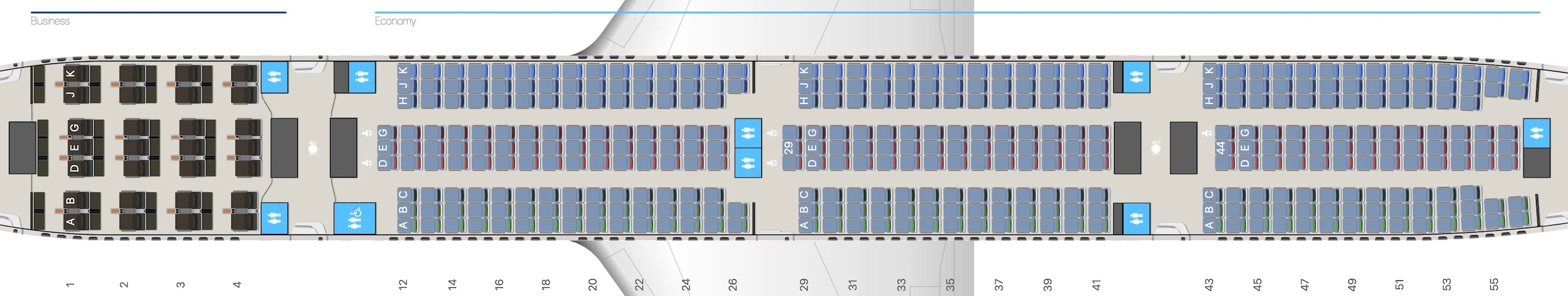 Turkish Airlines seat map B777 300ER 28J 372E Turkish Airlines seat map B777 300ER 28J 372E