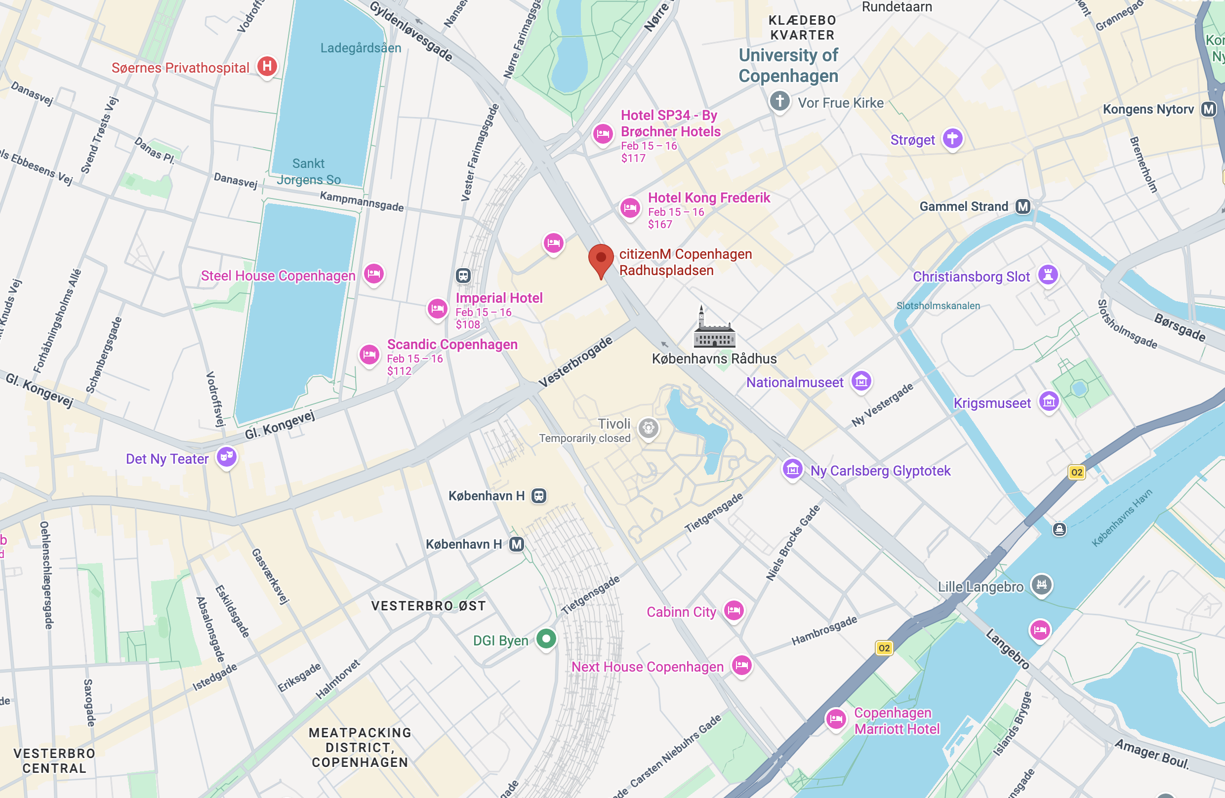 citizenM Copenhagen Radhuspladsen location map citizenM Copenhagen Radhuspladsen location map