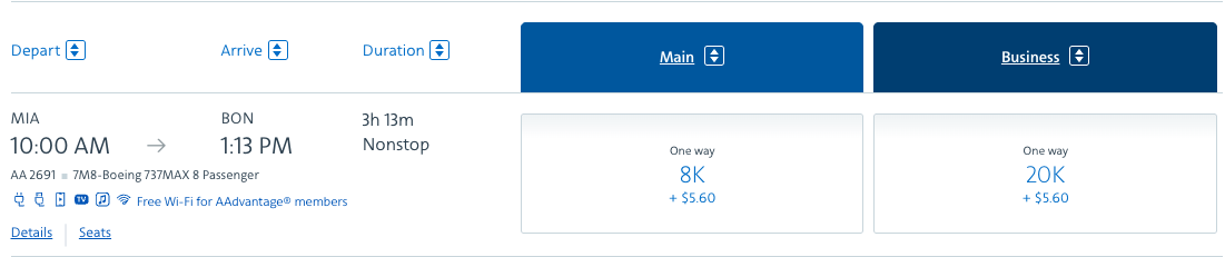 AA MIA BON Award Ticket AA MIA BON Award Ticket