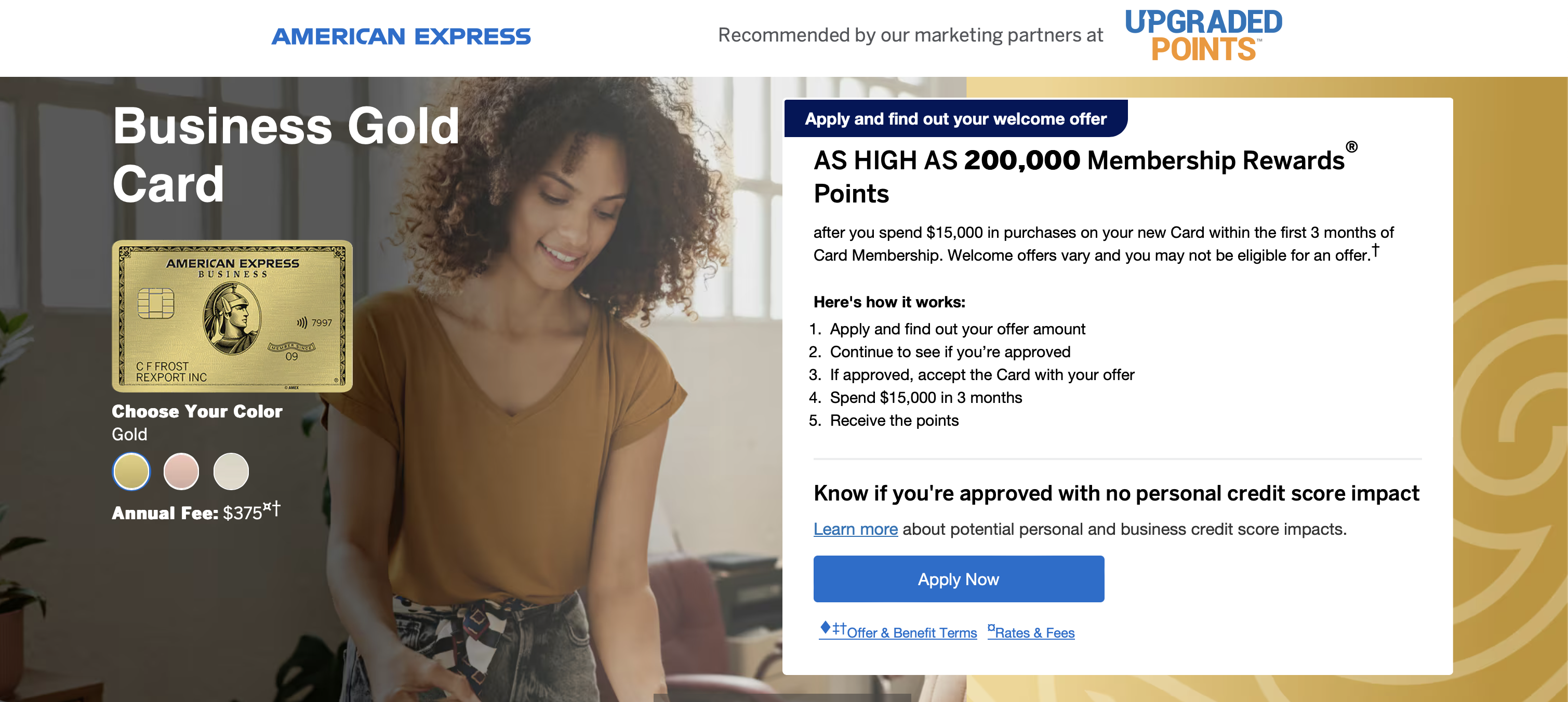 Amex Business Gold as high as 200k Amex Business Gold as high as 200k