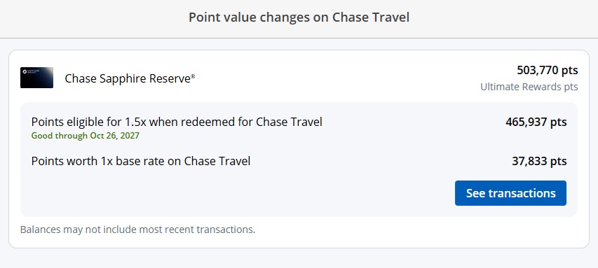 Chase Ink Preferred Point Value Chase Sapphire Reserve Point Values