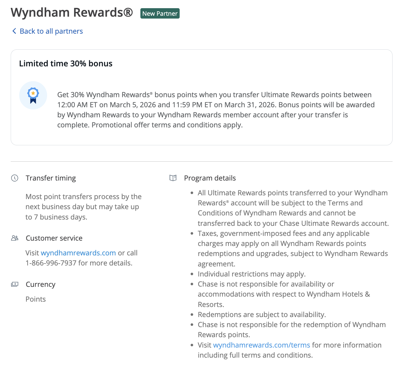 Chase Wyndham transfer bonus March 2026 Chase Wyndham transfer bonus March 2026