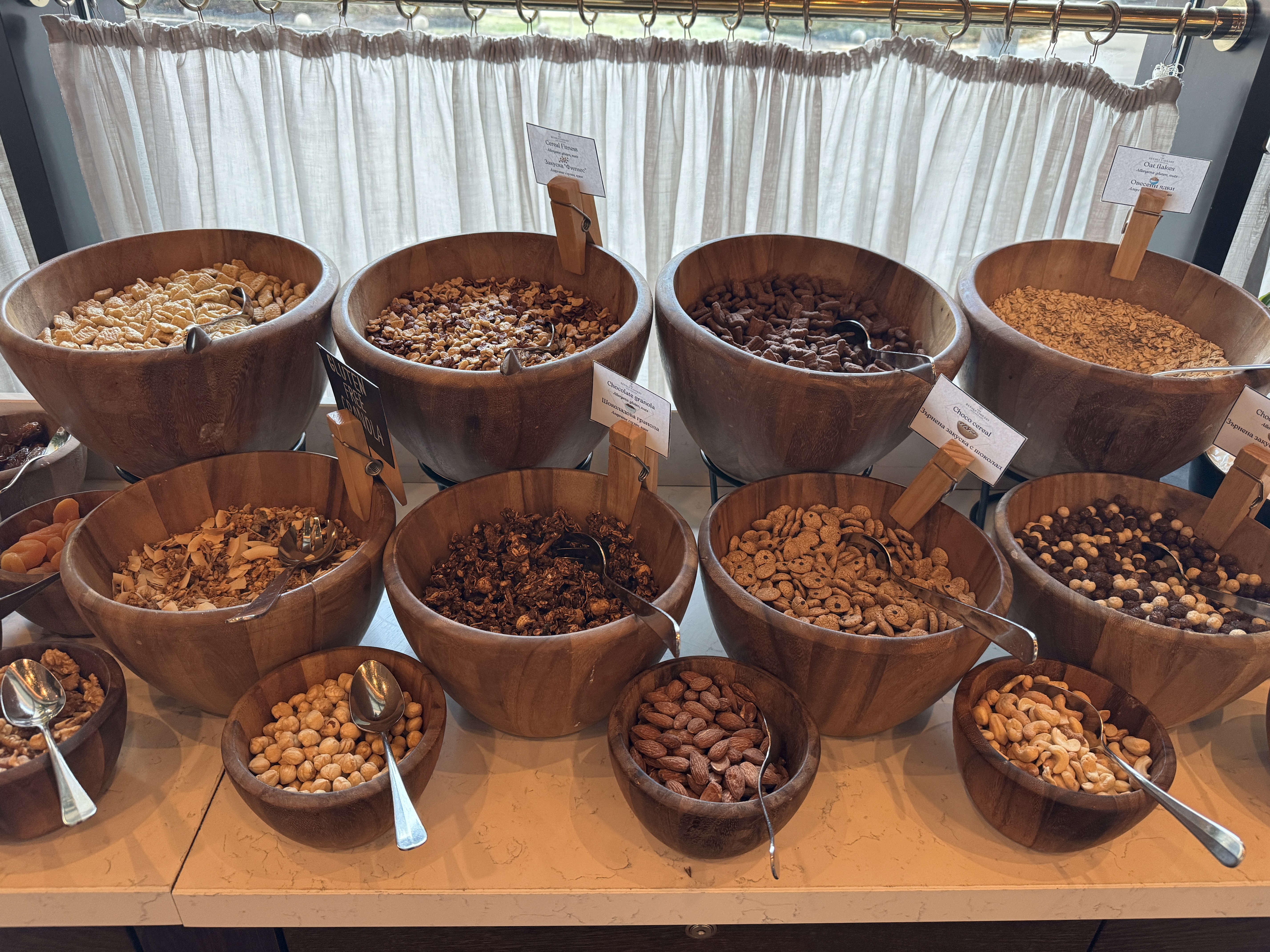 Hyatt Regency Sofia Revolutionary breakfast nuts