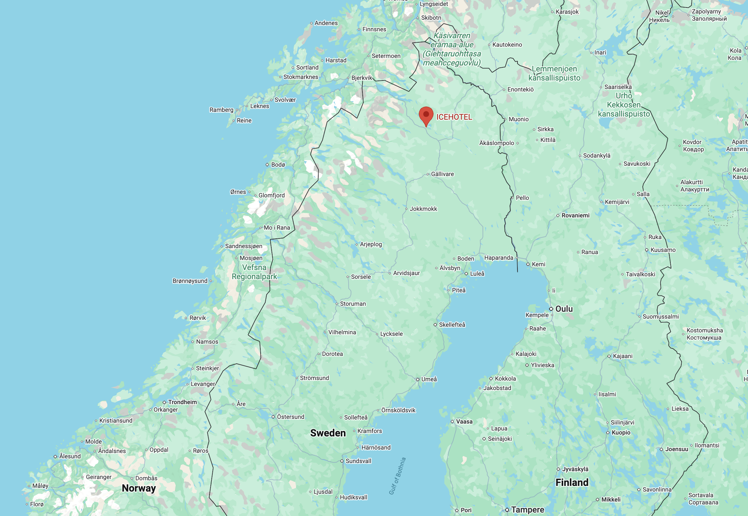 Ice Hotel location