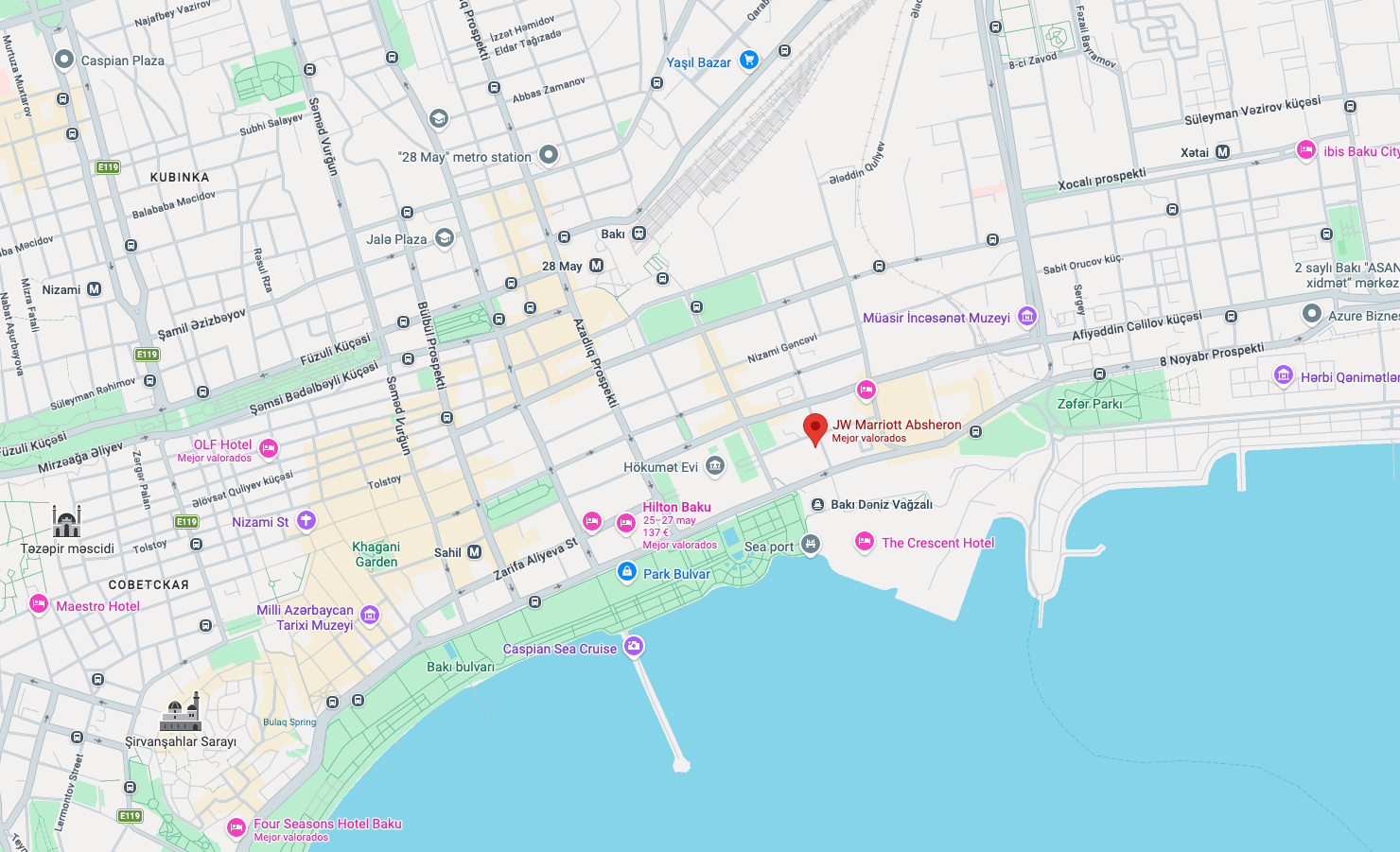 JW Marriott Absheron Baku location