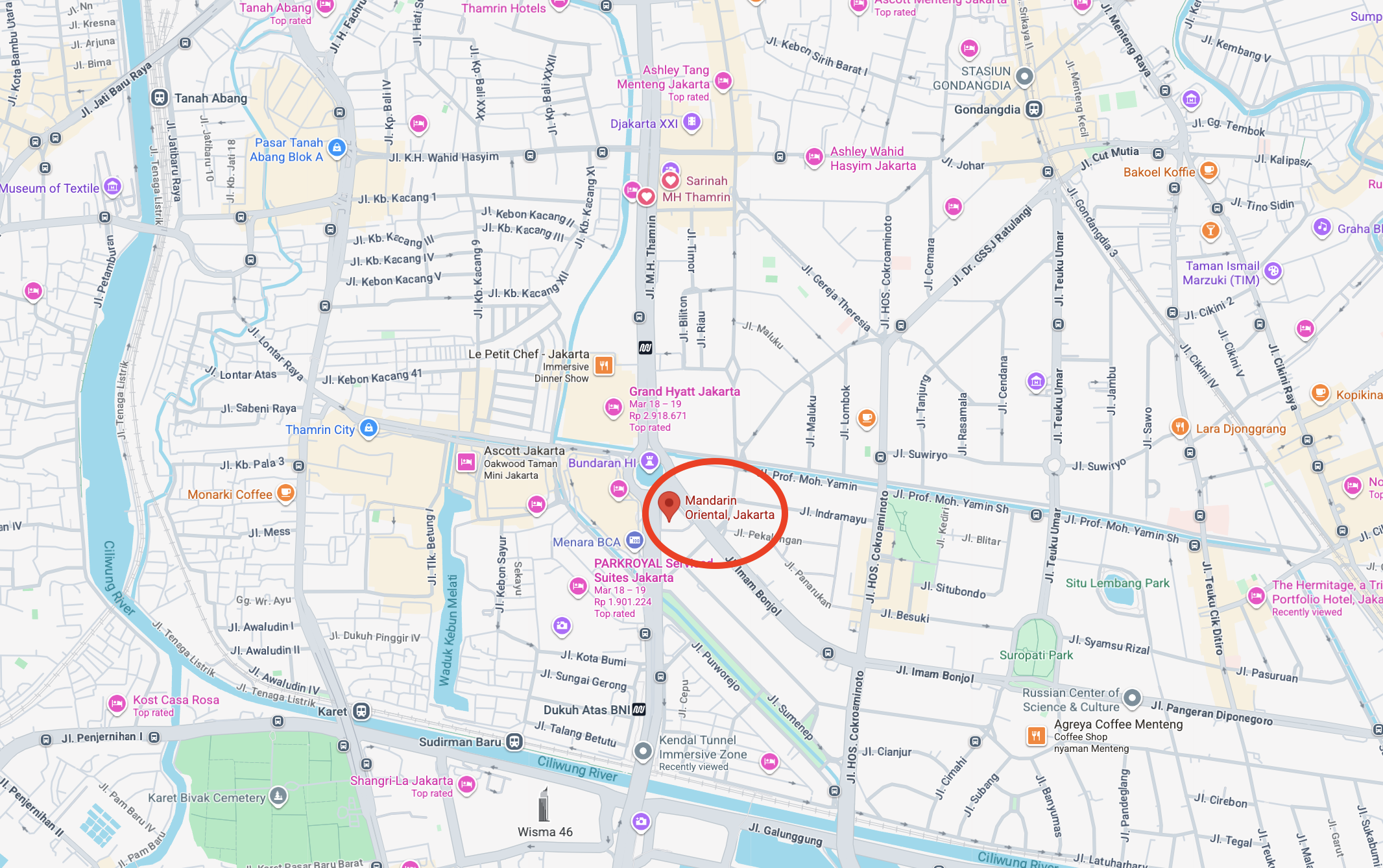 Mandarin Oriental, Jakarta Google Maps Mandarin Oriental, Jakarta Google Maps