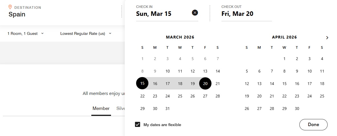 Marriott Hotel Search Flexible Dates