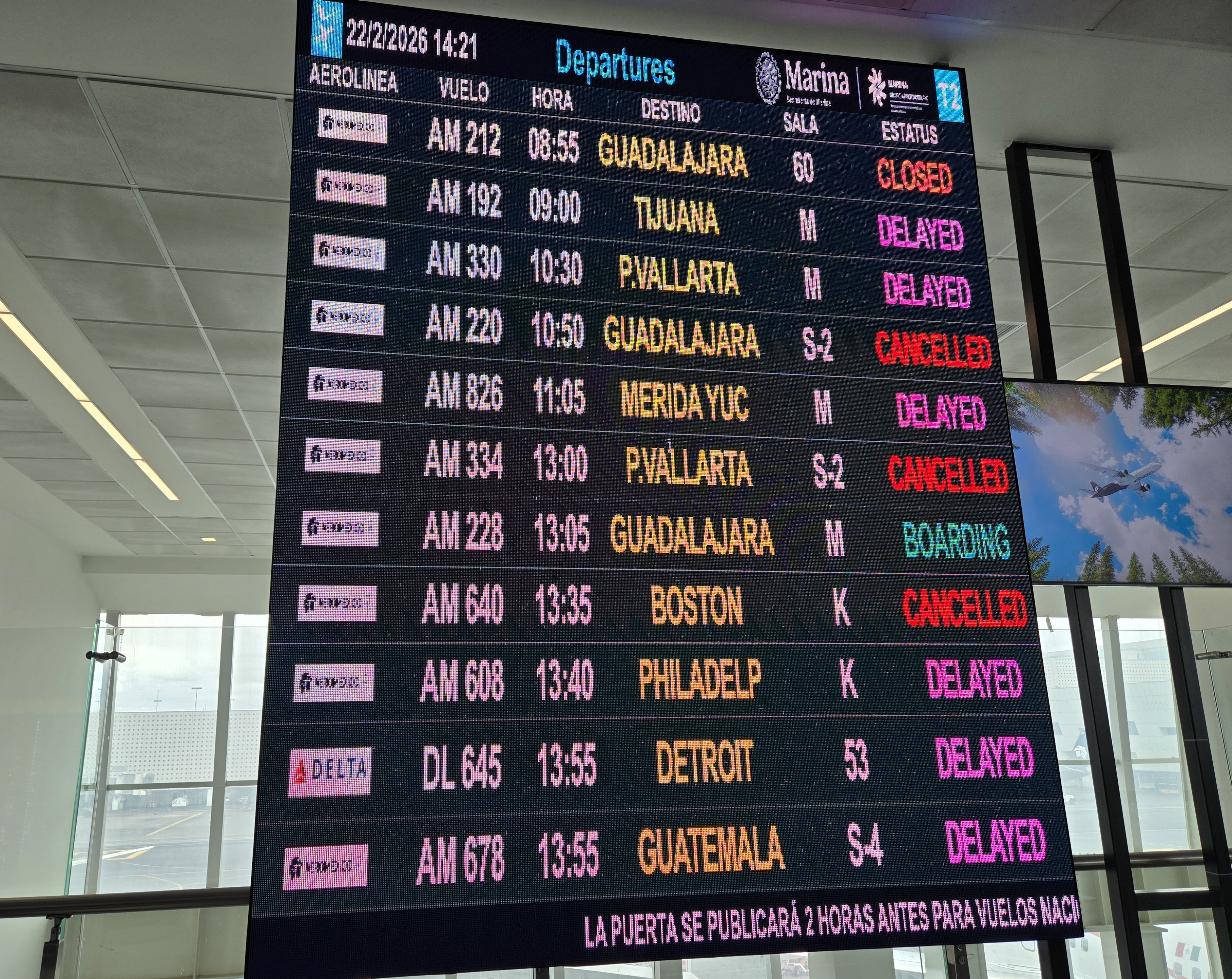 Mexico City Airport Flight Cancelations