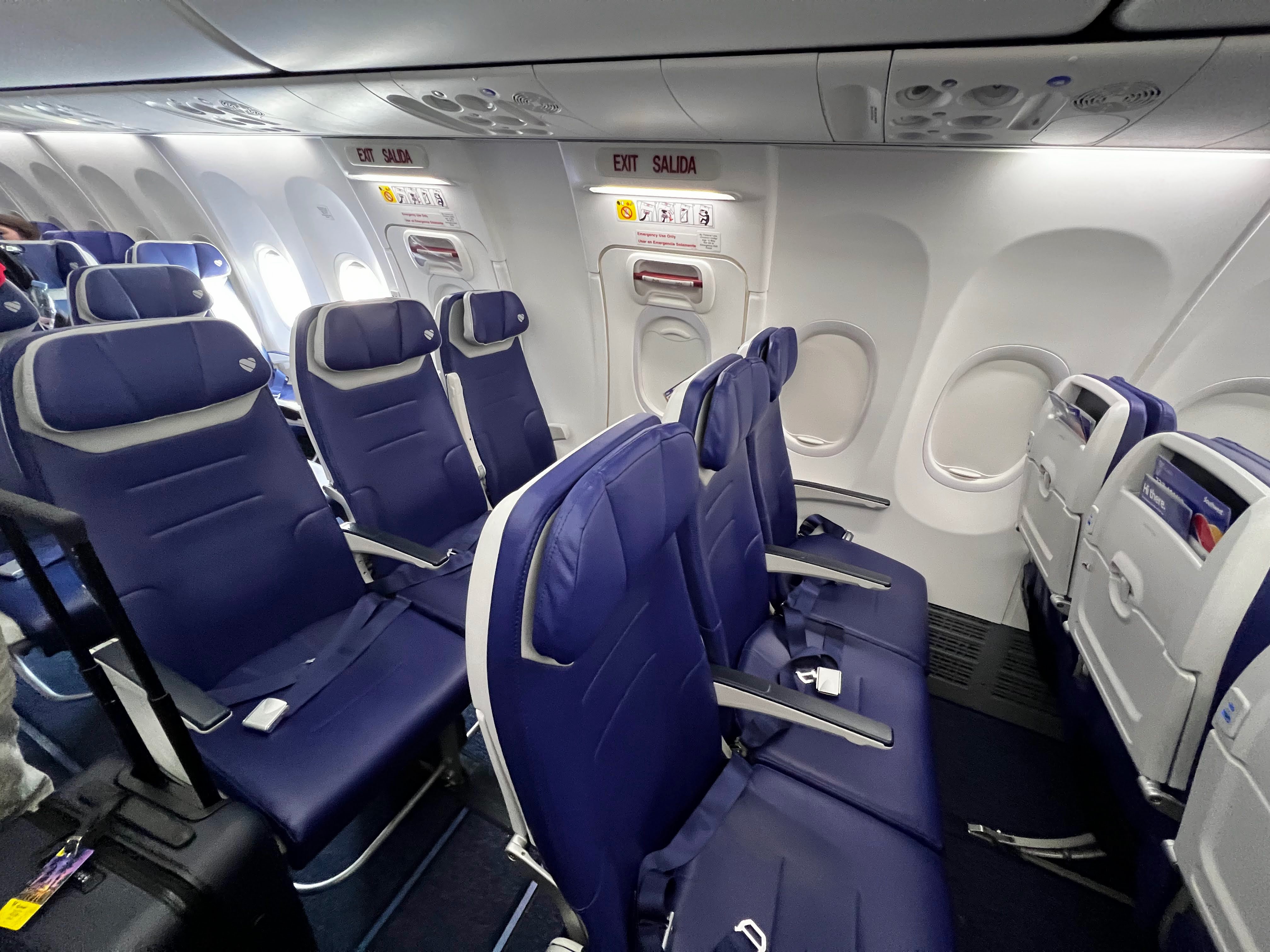 New Southwest seats exit row