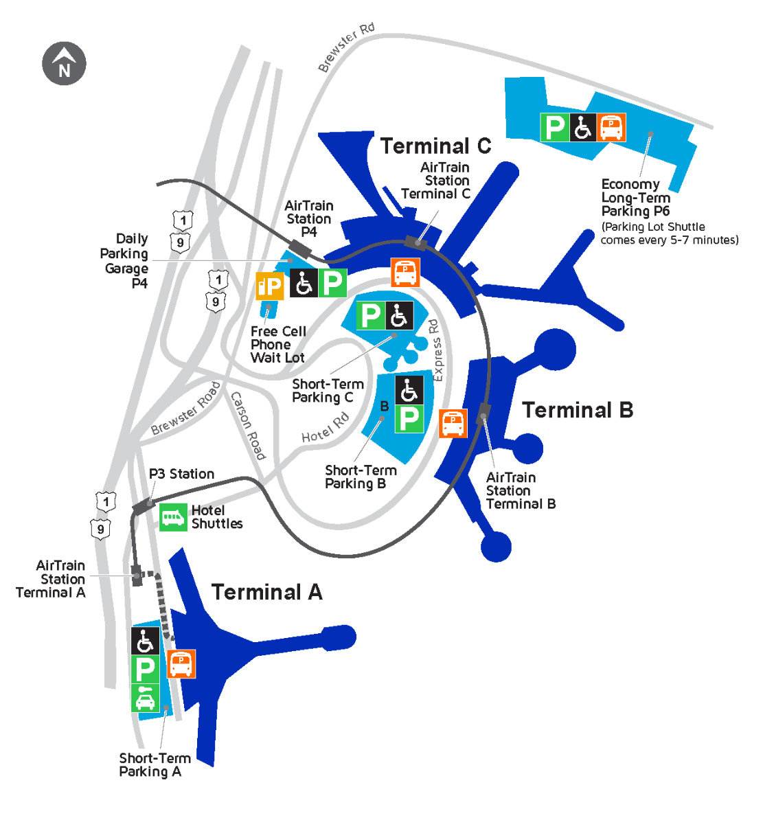 Newark Liberty International Airport map Newark Liberty International Airport Map