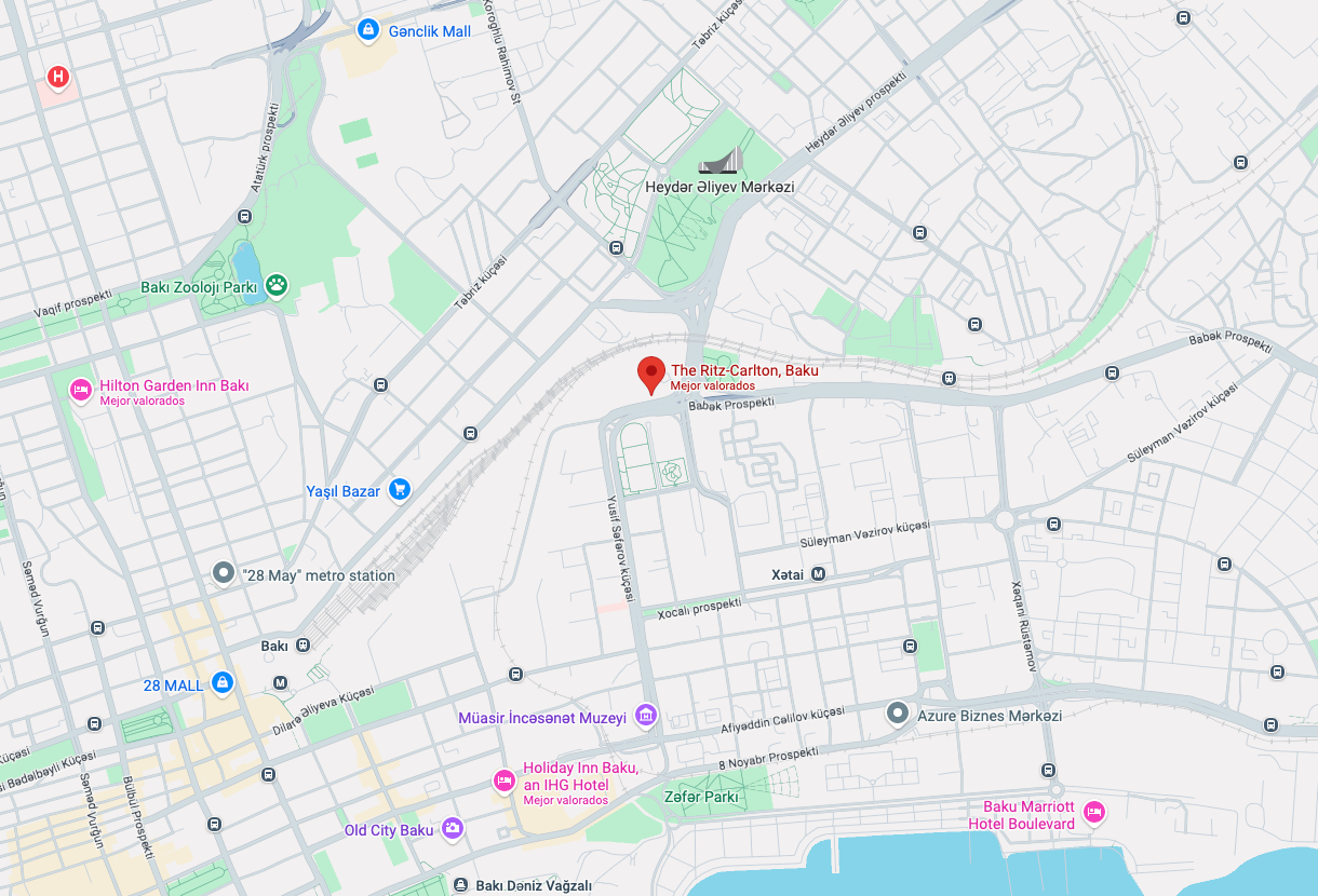 Ritz Carlton Baku location Ritz Carlton Baku location