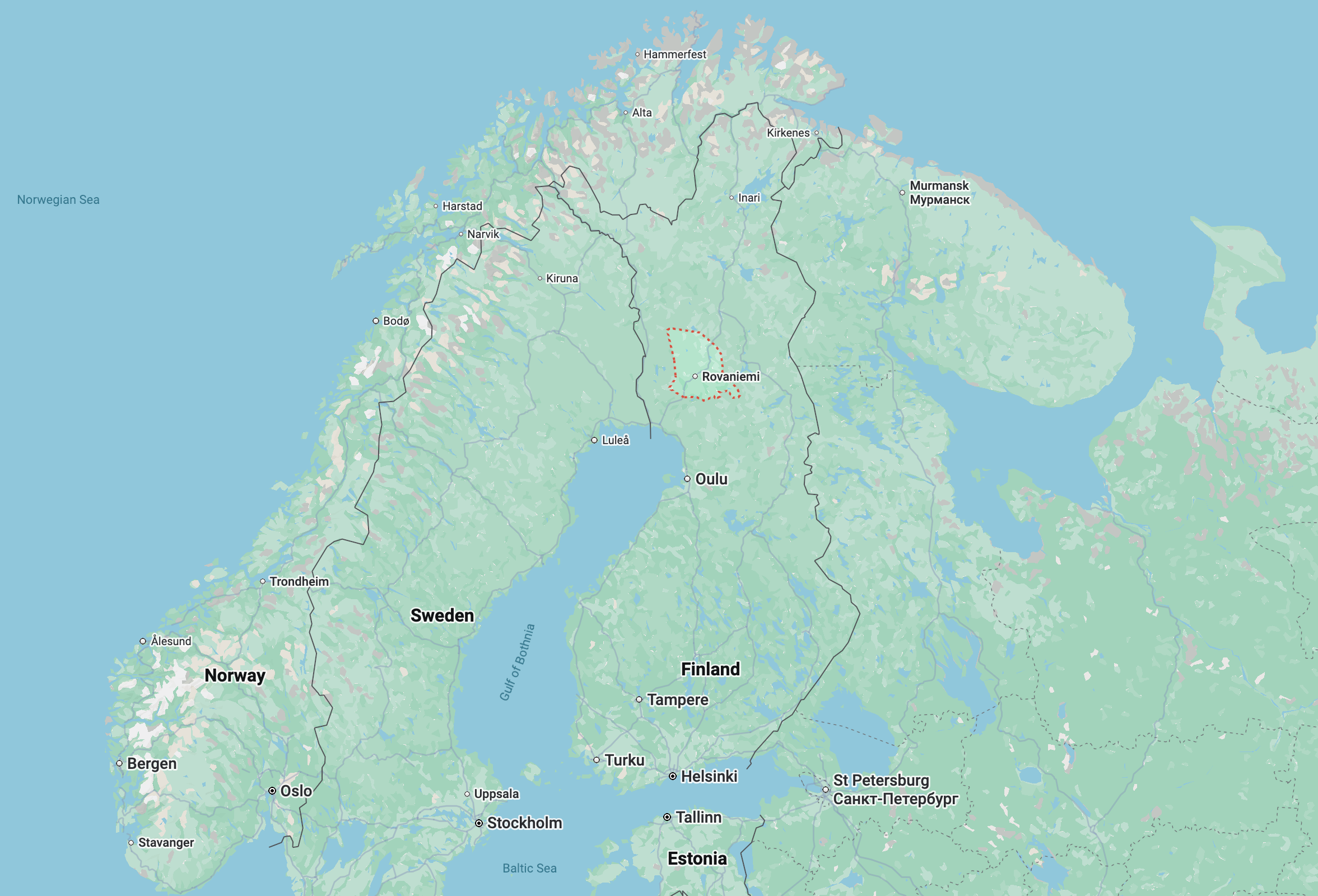 Rovaniemi Finland map