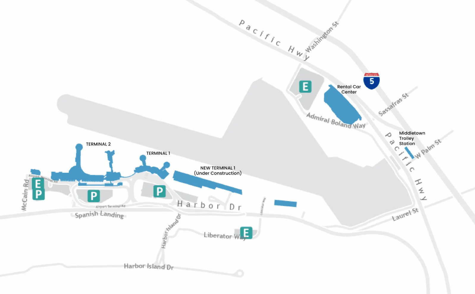San Diego International Airport Map San Diego International Airport map