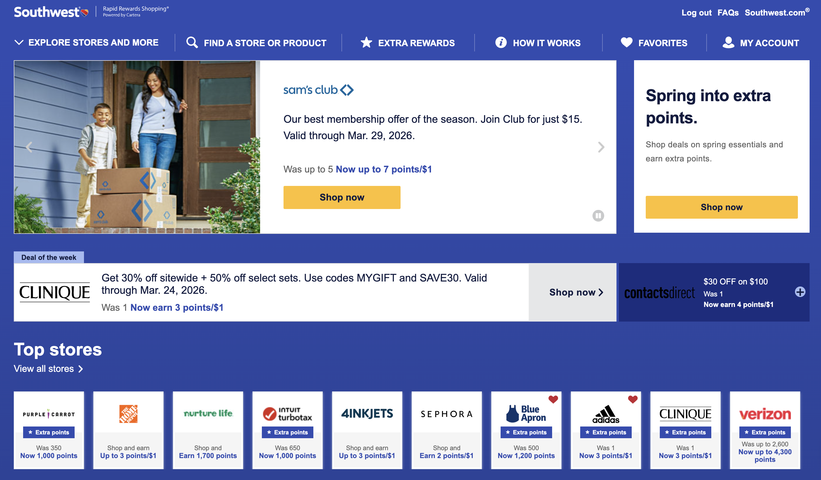 Southwest shopping portal