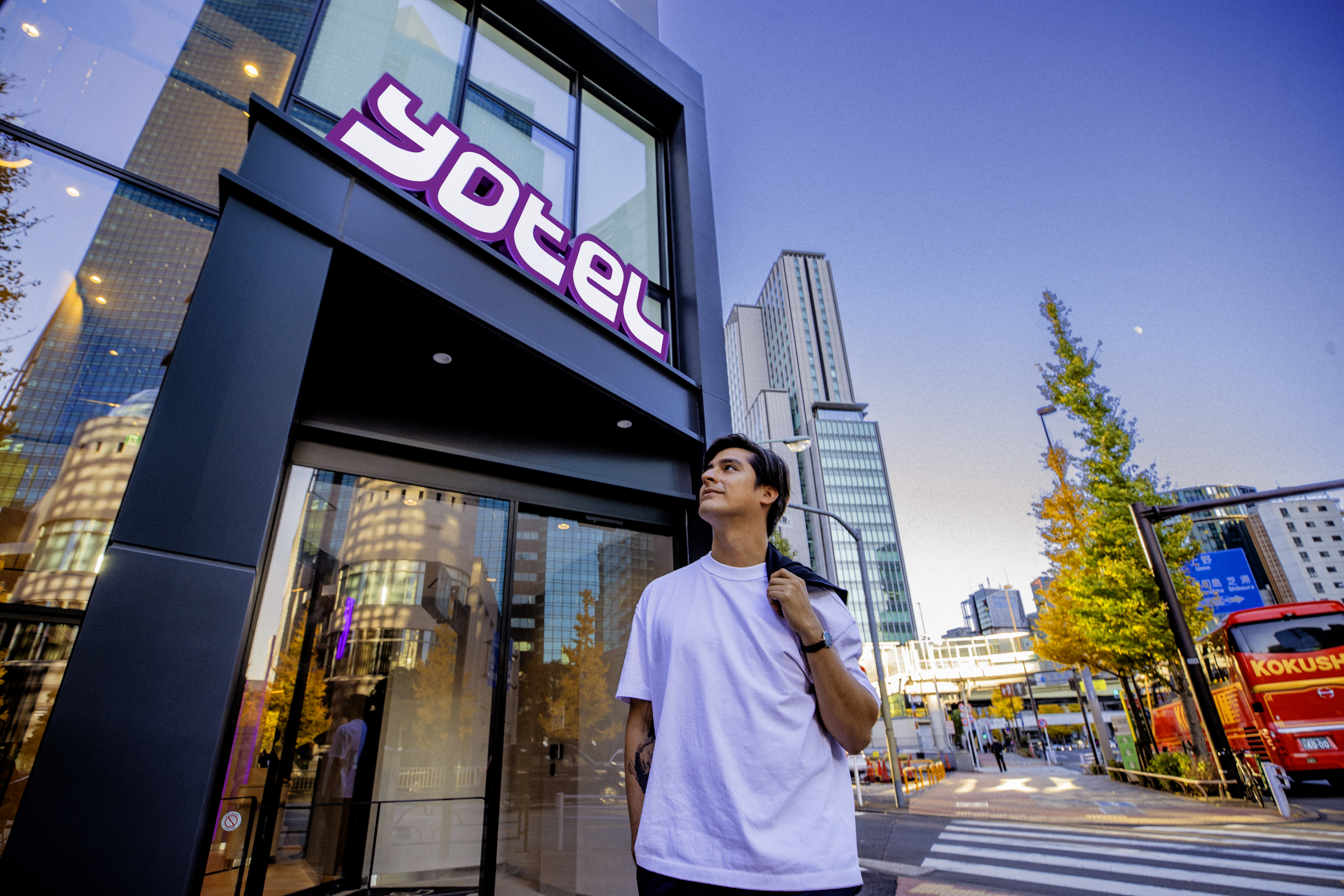 YOTEL Exterior with Guest